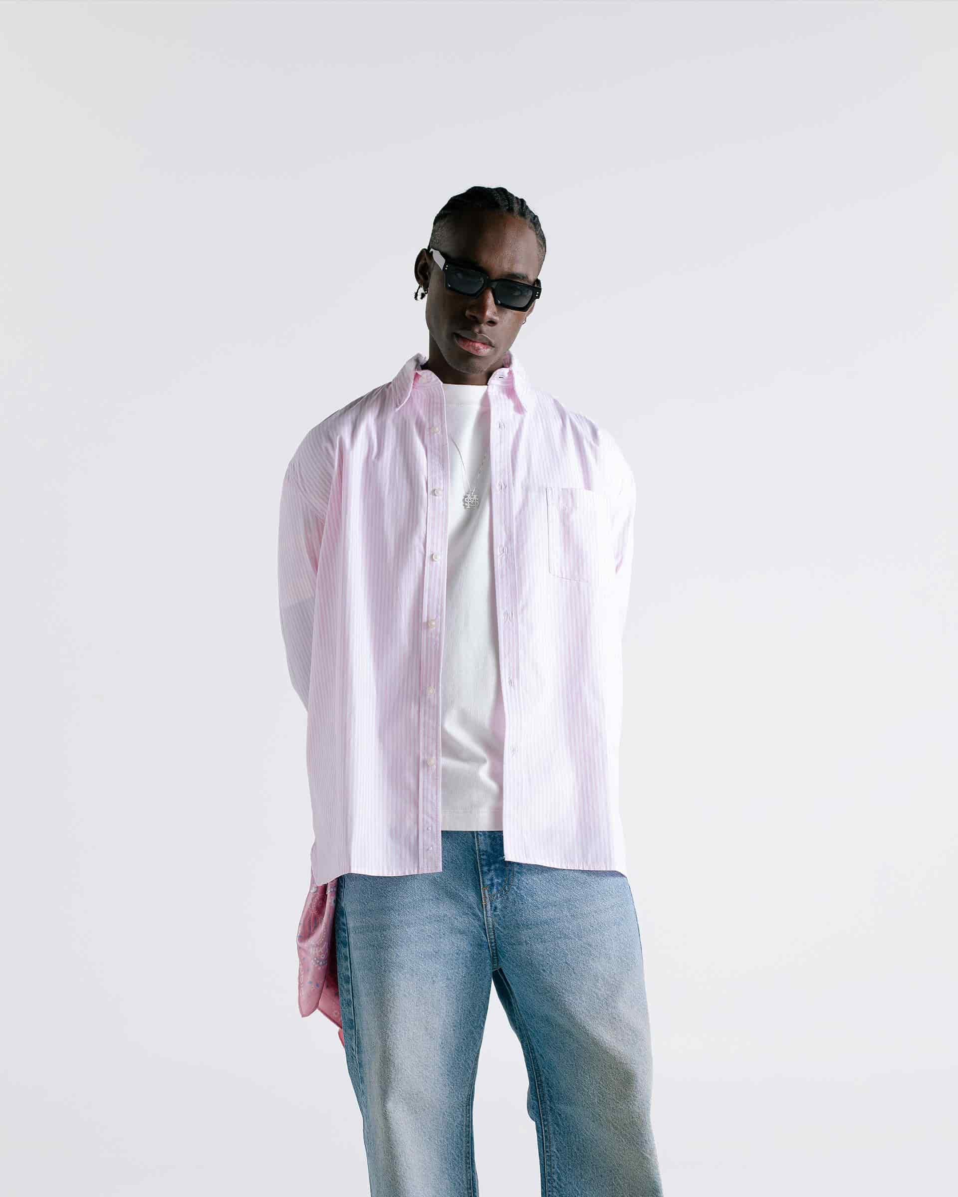 Pinstripe Shirt - Baby Pink - miniatura 8