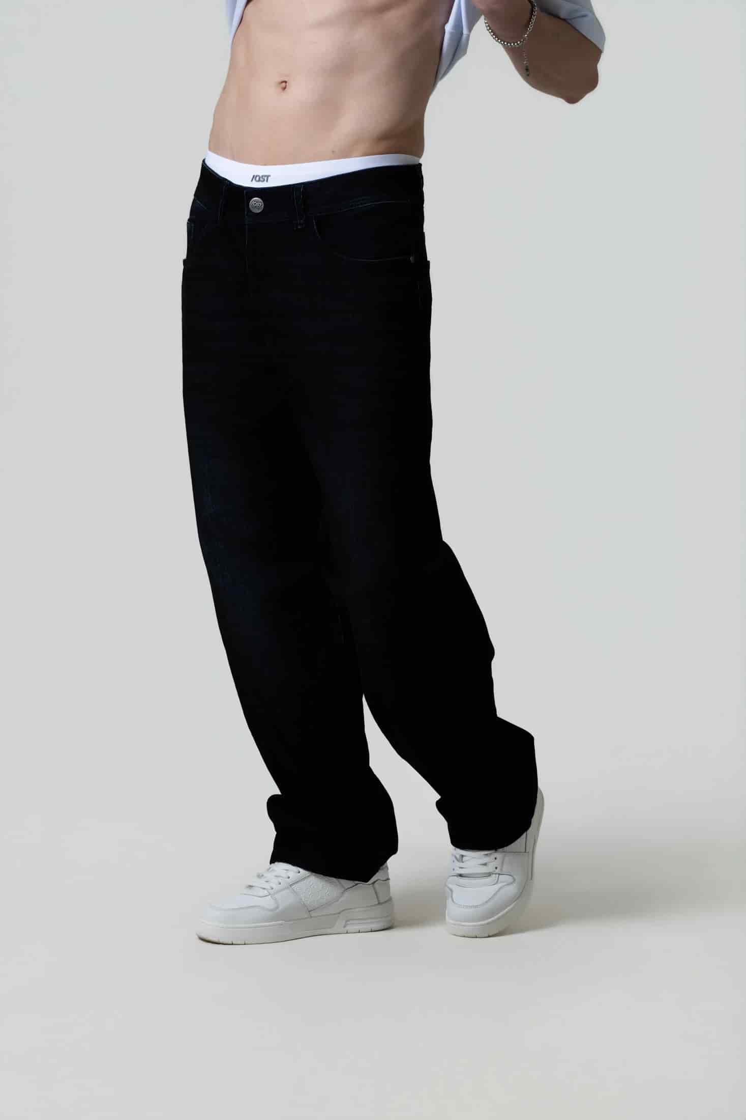 PANTALON 5 BOLSILLOS COLOR AZUL OSCURO - miniatura 2