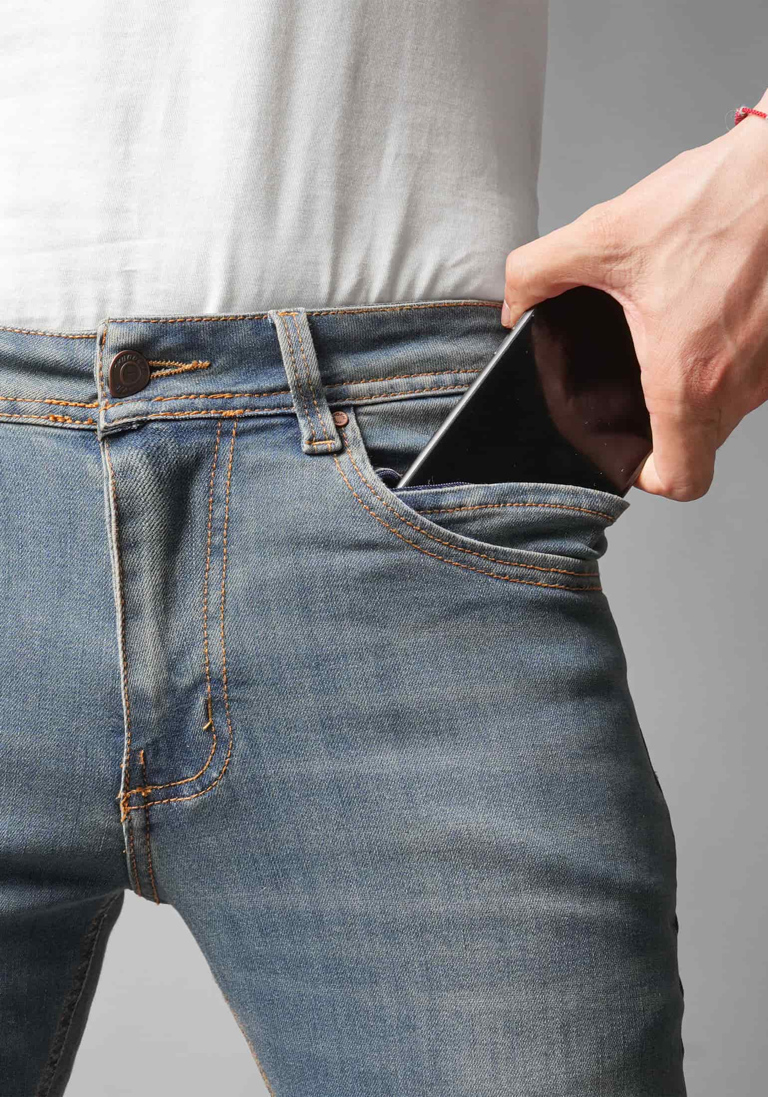 Jean para Hombre Skinny en Tono Azul con Dirty Thunder - miniatura 3