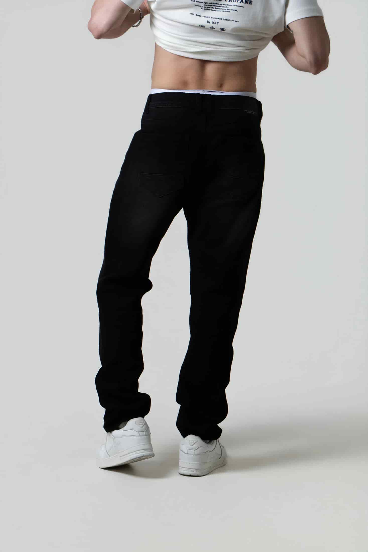 JEAN 5 BOLSILLOS COLOR NEGRO - miniatura 7