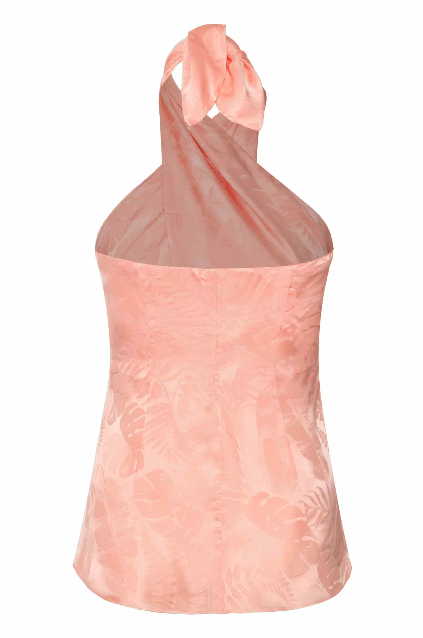 Cayetana Silk Jacquard Blouse / Peach - miniatura 4