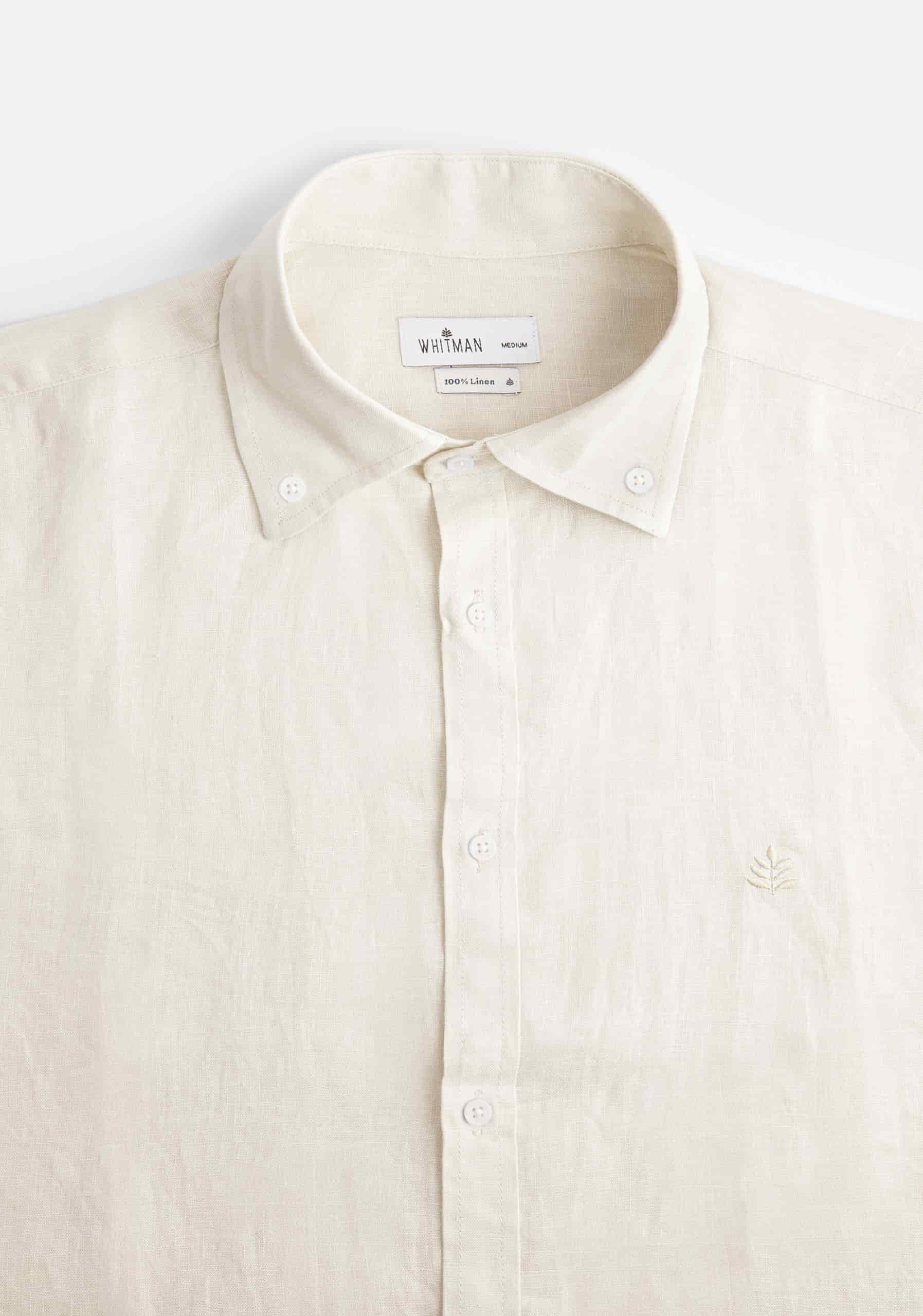 Camisa H CBD Lino L-Atn Marfil - miniatura 2