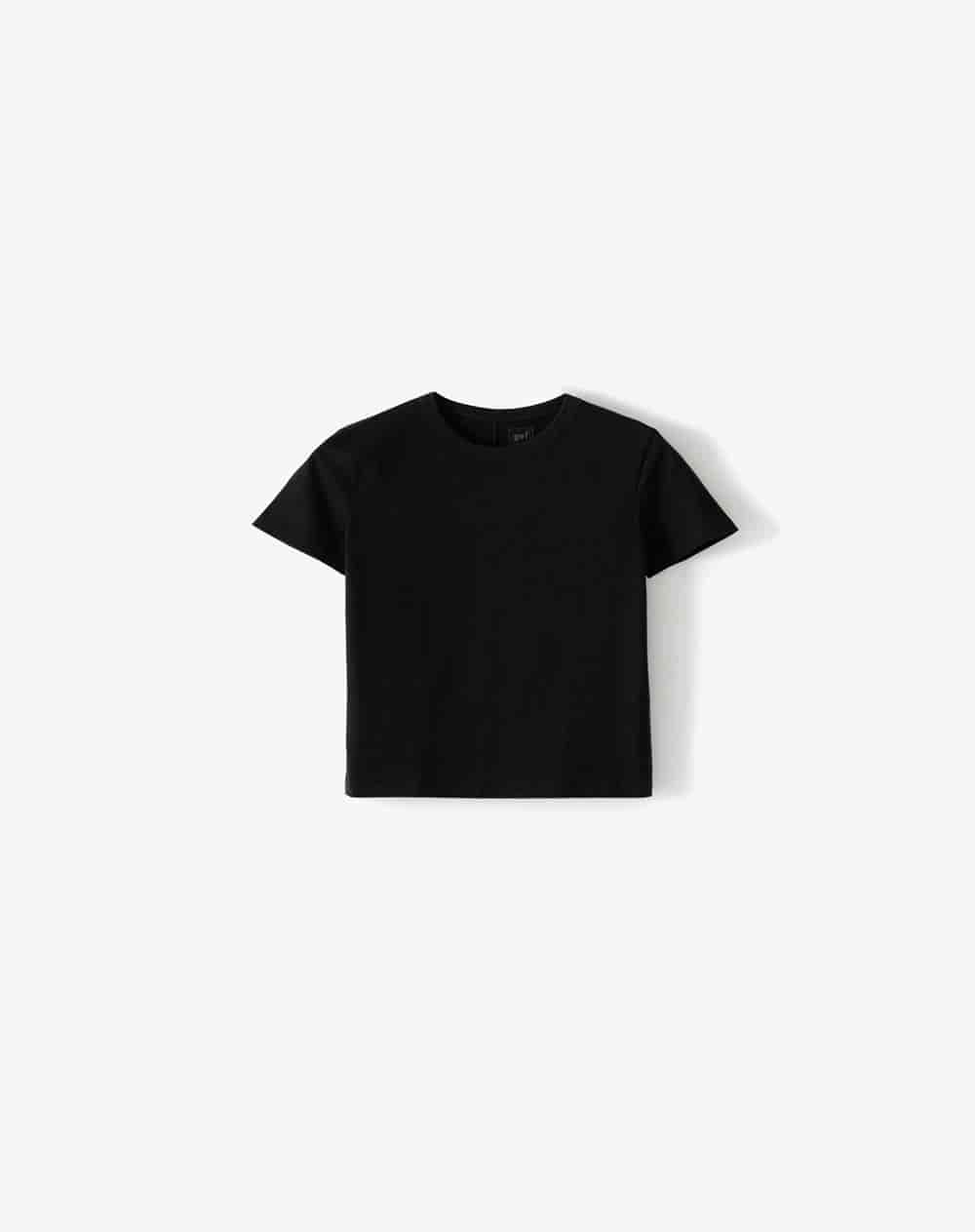 Camiseta manga corta regular negra mujer - miniatura 5