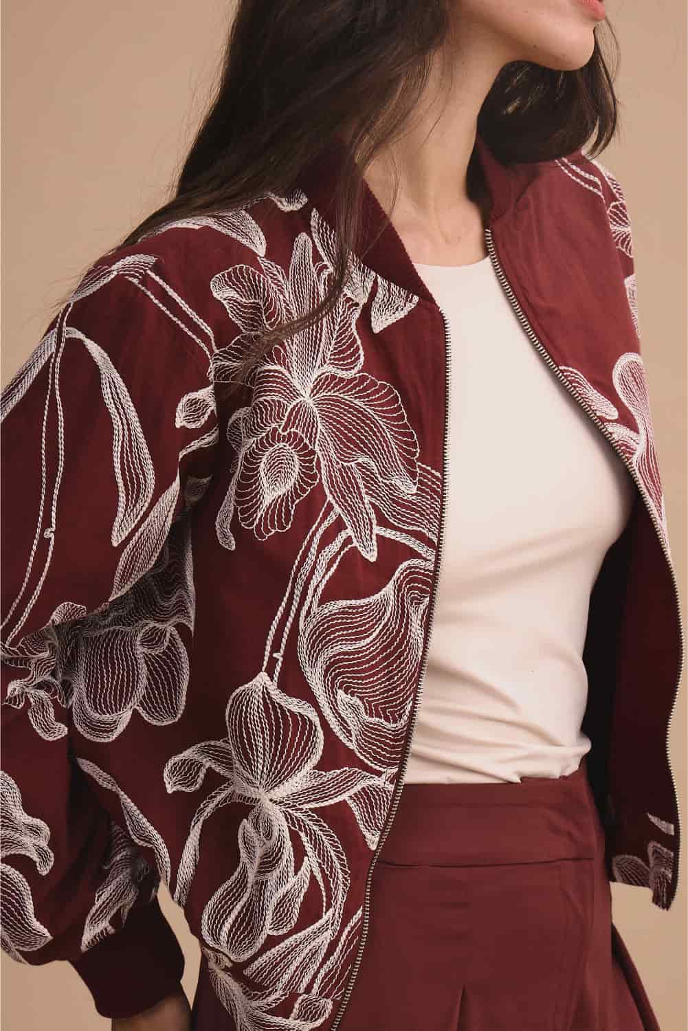 Chaqueta galeria vinotinto - miniatura 1