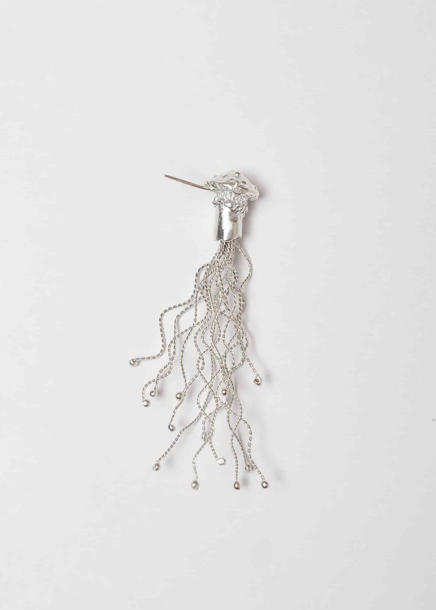 Arete broche micelios maxi plata - miniatura 2