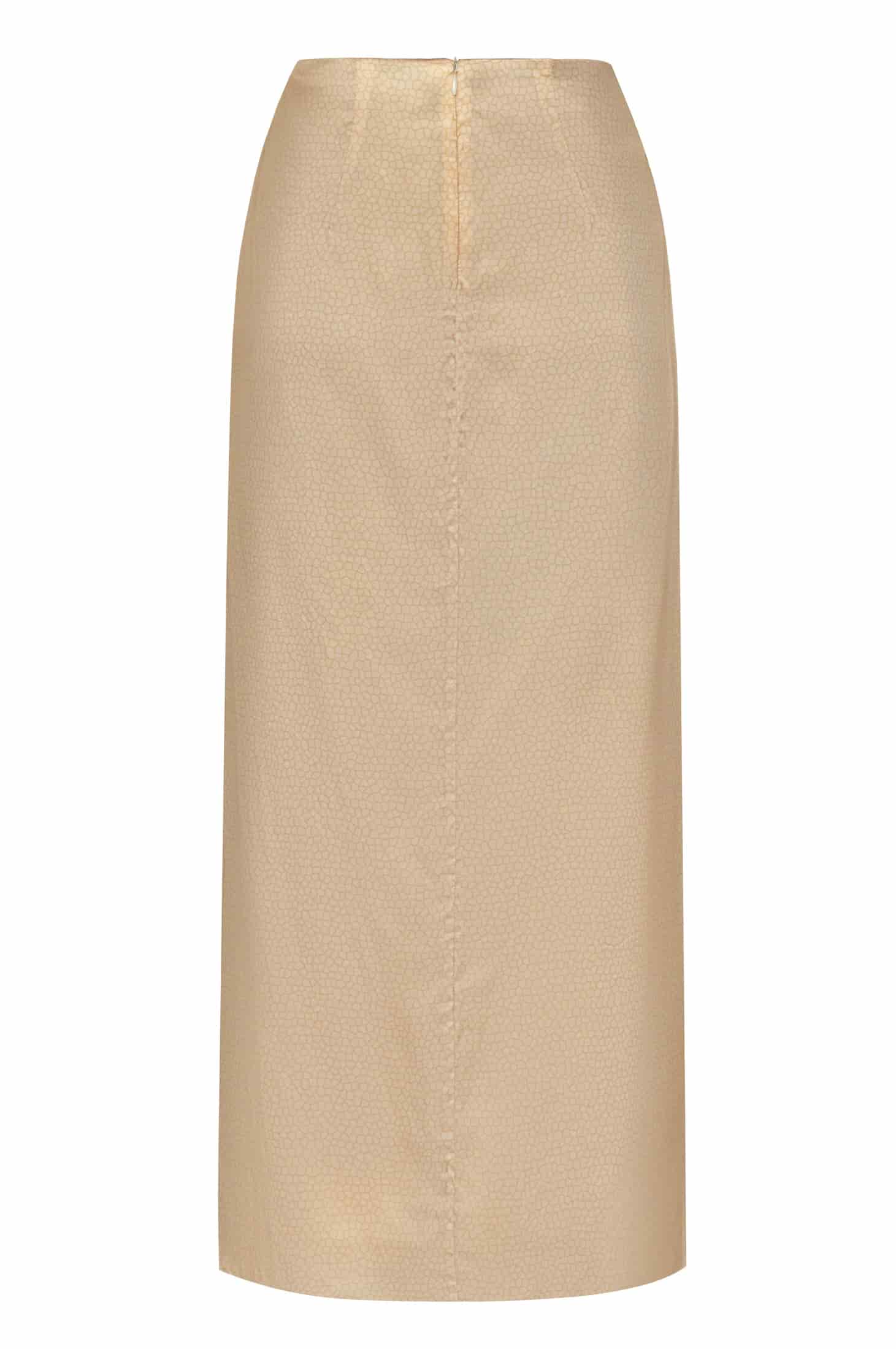 Amaime Satin Silk Midi Skirt / Butter Reptile - miniatura 2