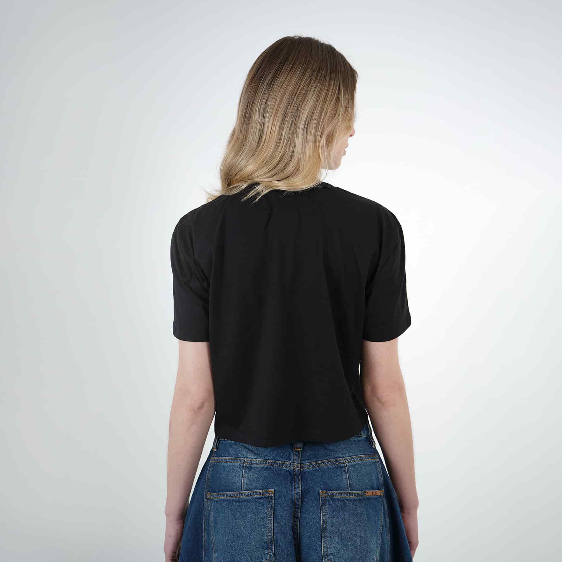Camiseta crop cuello redondo manga corta estampado Dance - miniatura 2