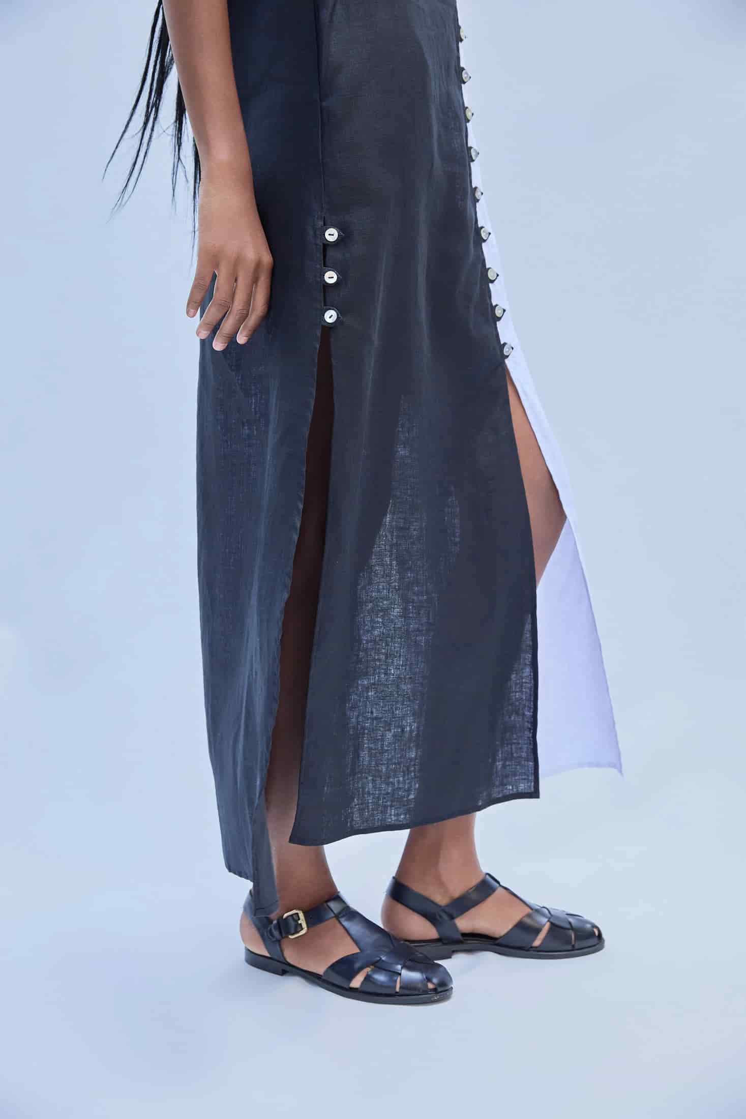 YANNA DRESS WHITE/BLACK - miniatura 2