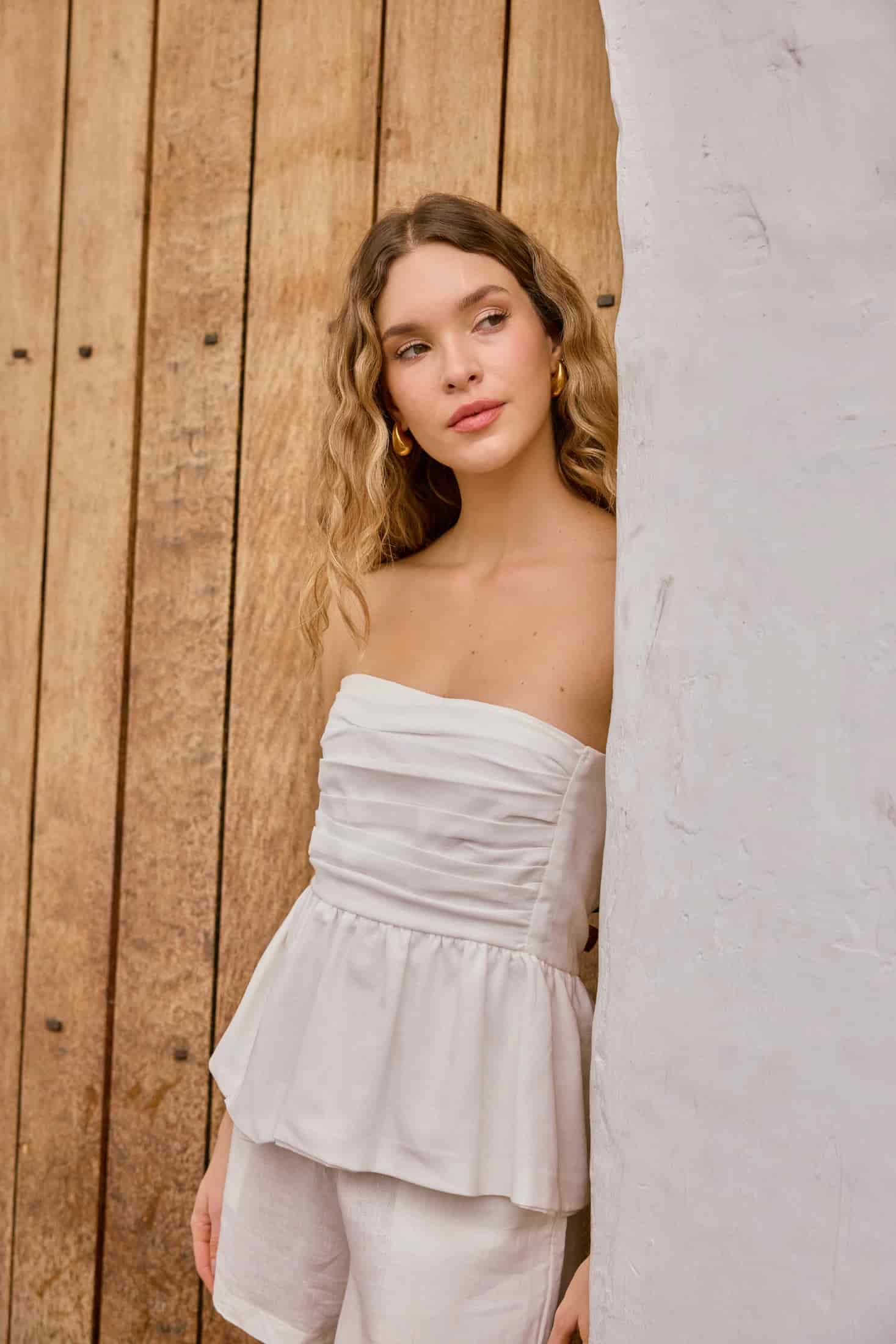 Mia Blouse in White - miniatura 4