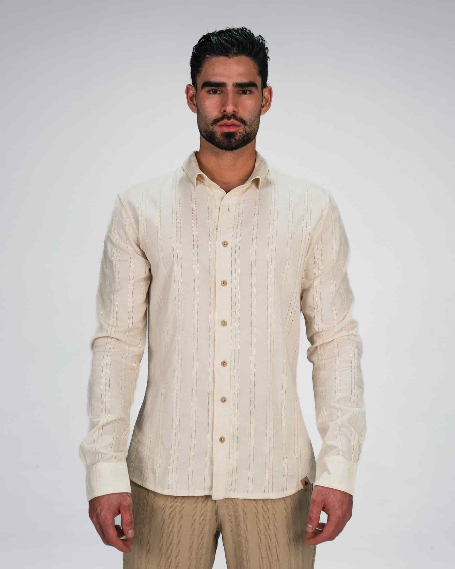 Camisa Artesana Beige - miniatura 1
