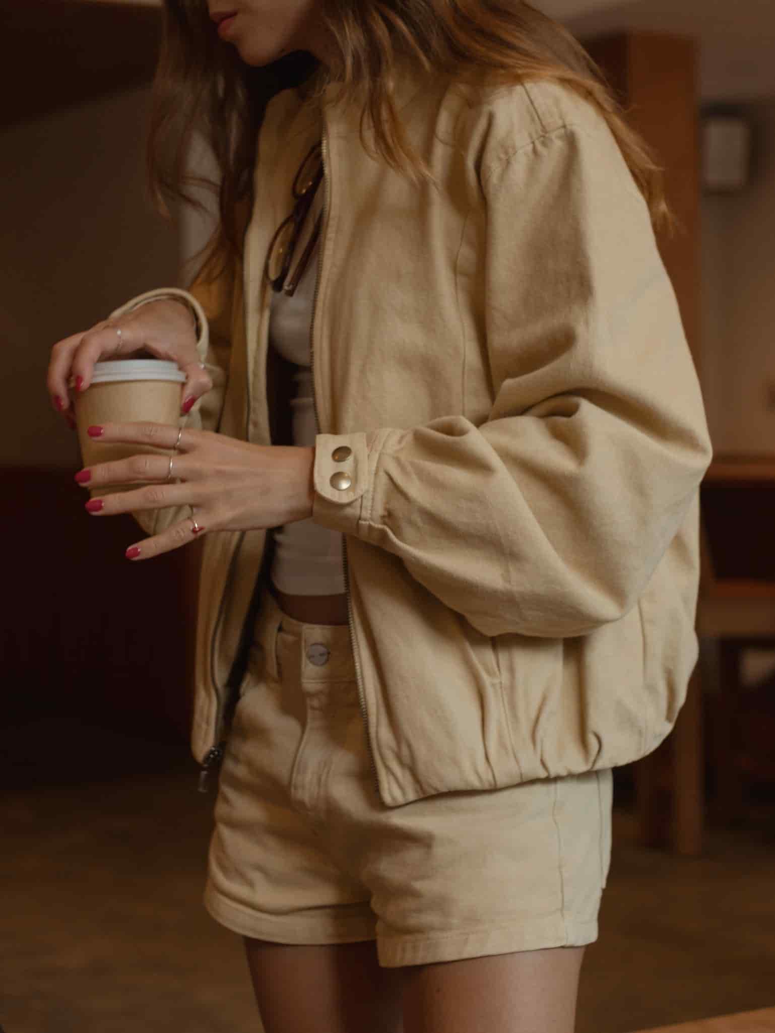 BUBBLE DENIM JACKET - DESERT YELLOW - miniatura 1