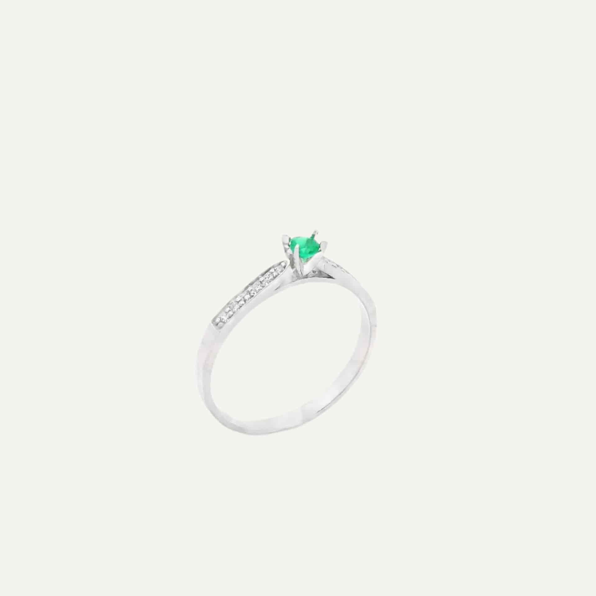 Anillo Compromiso Princess petite esmeralda - miniatura 1