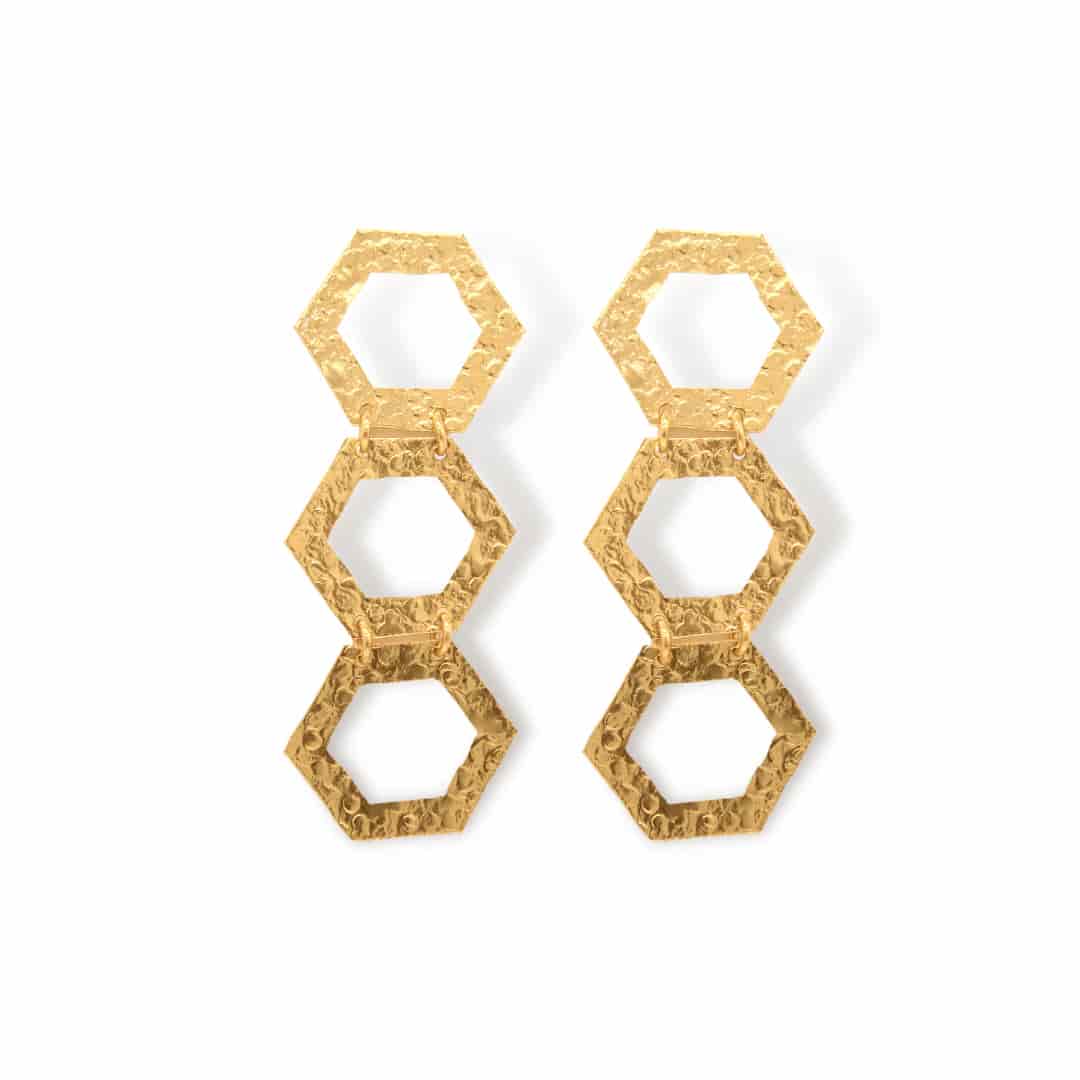Aretes de tres hexágonos - miniatura 1