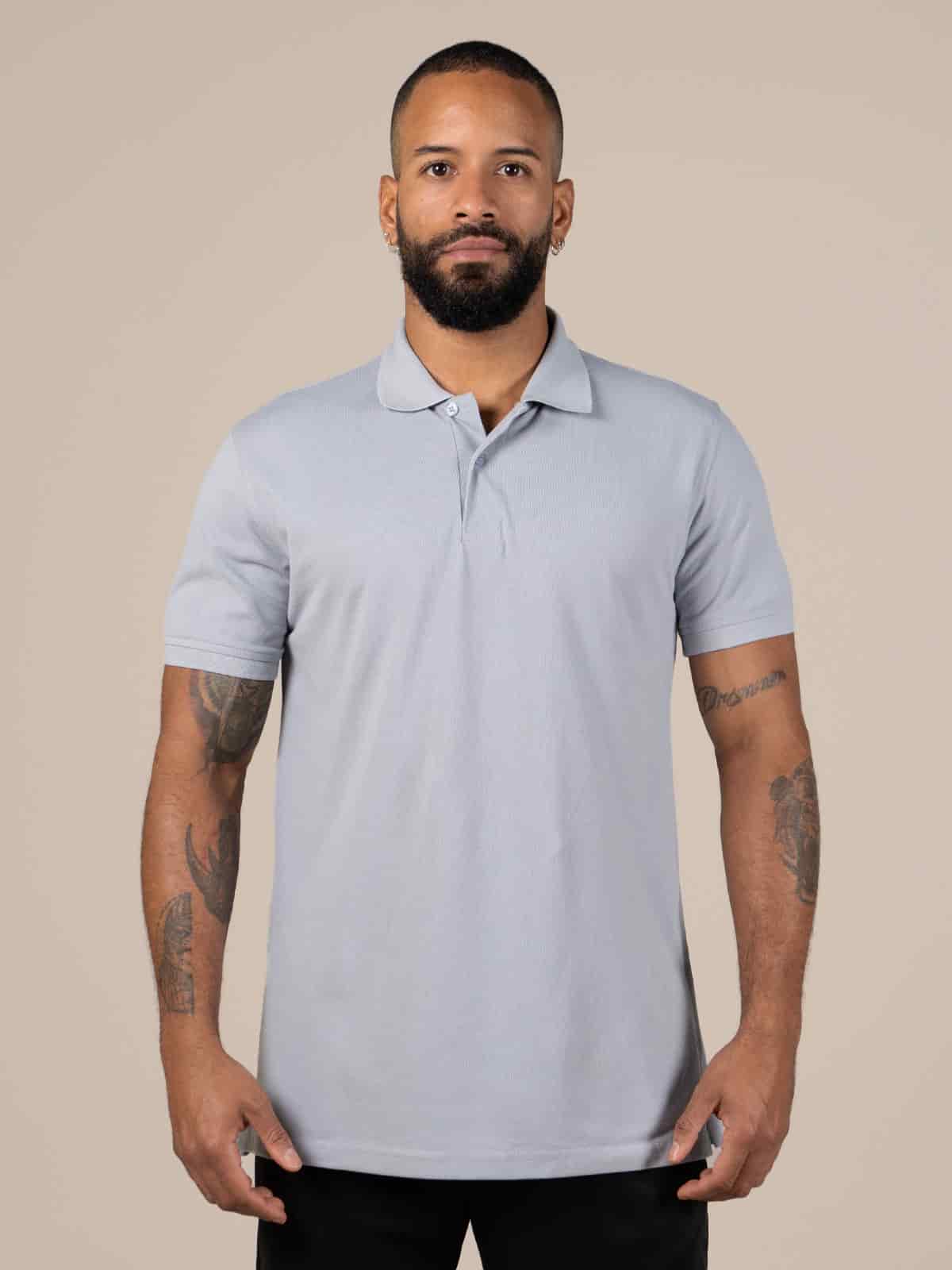 Polo Camiseta Gris Claro - miniatura 1