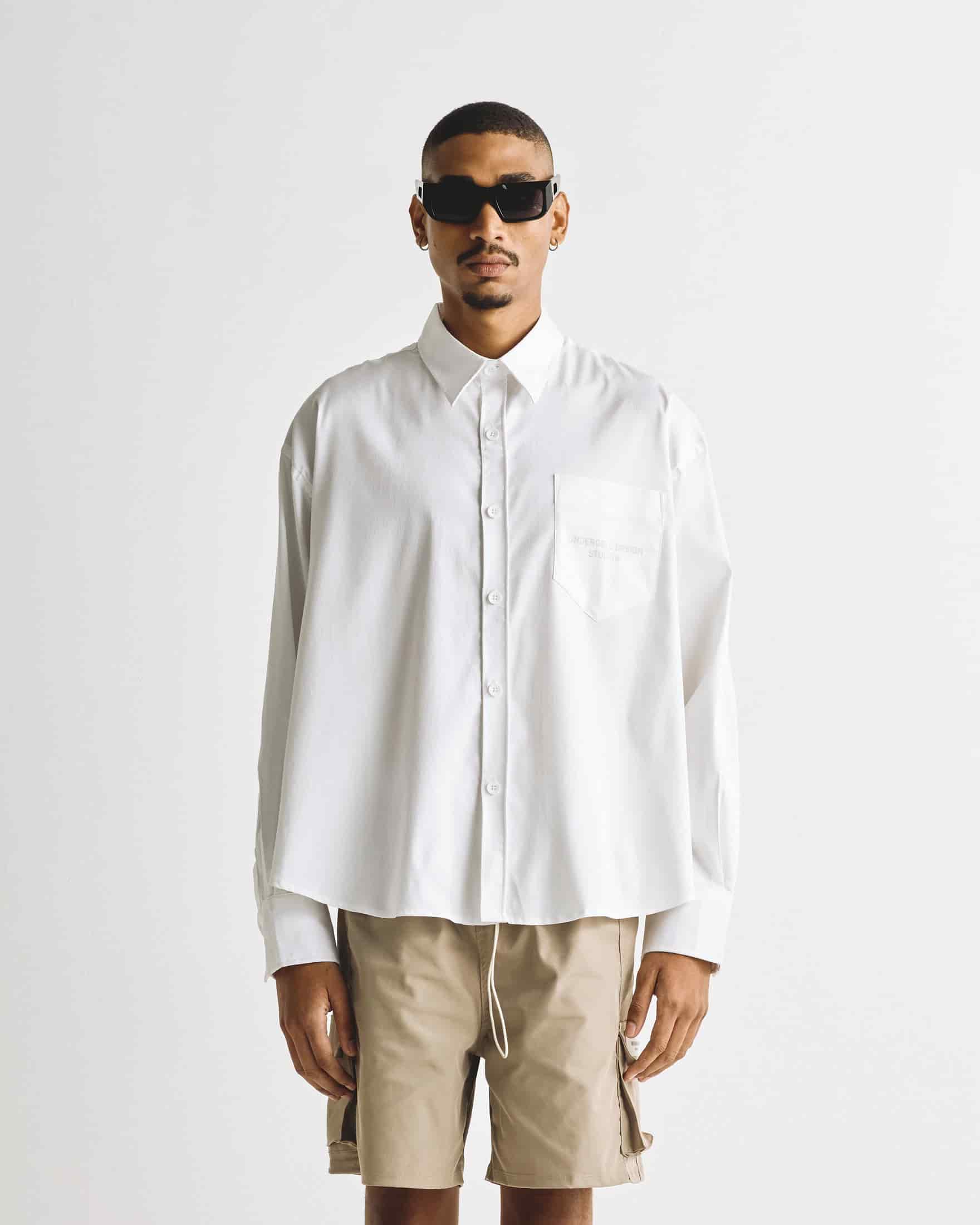 Basics Undergold Design Studio Long Sleeve Boxy Shirt Bone - miniatura 10