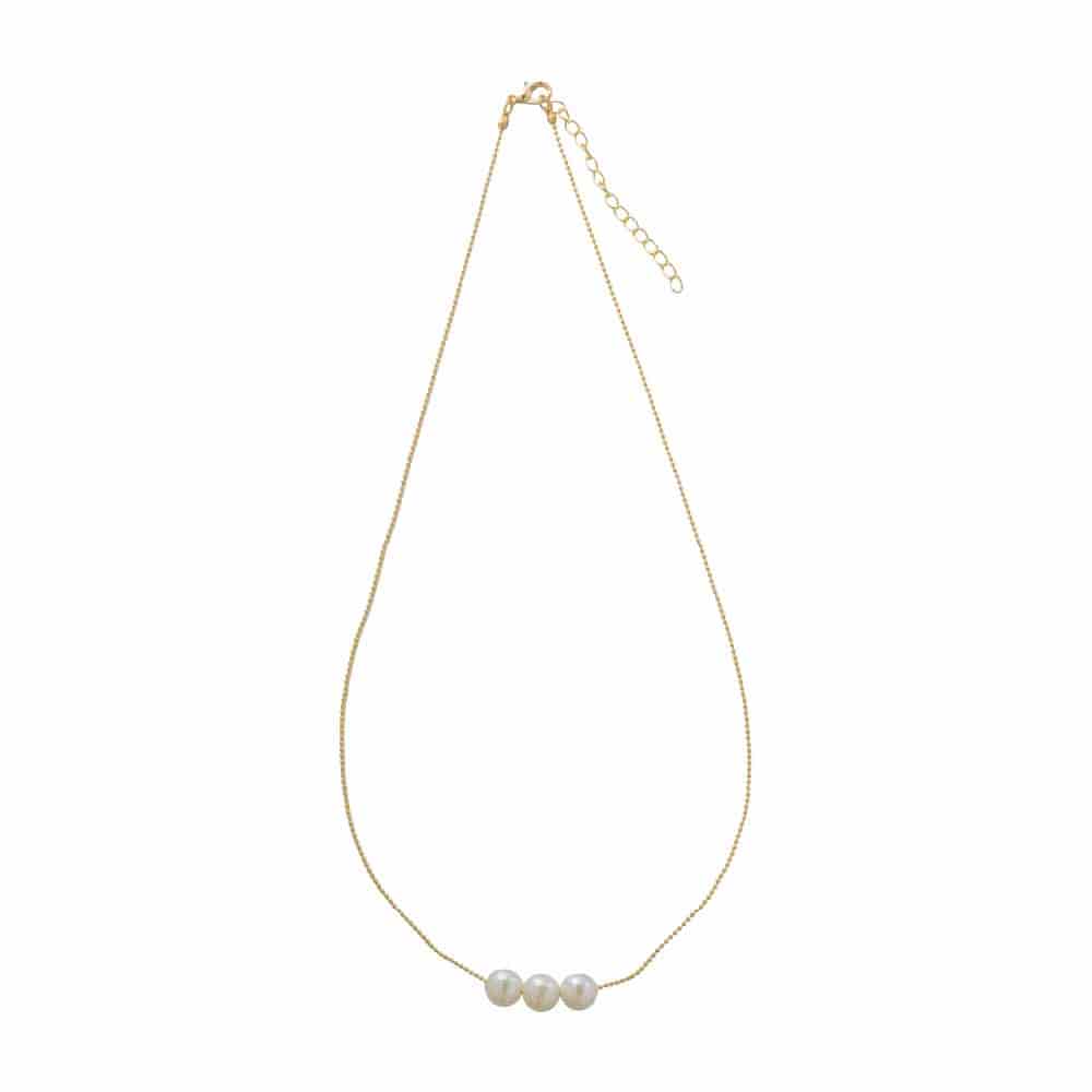 Collar Cadena Tres Perlas - miniatura 3