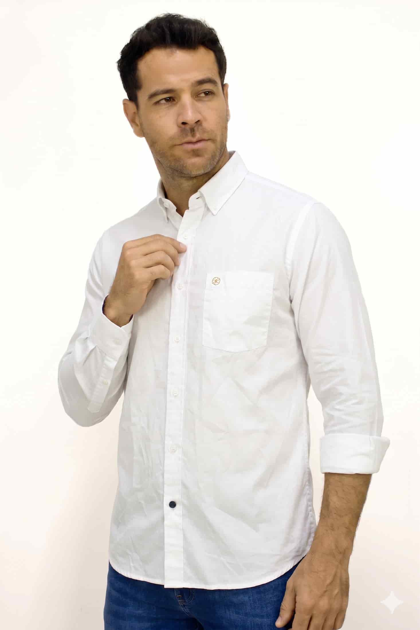 Camisa Blanca Para Hombre - miniatura 1