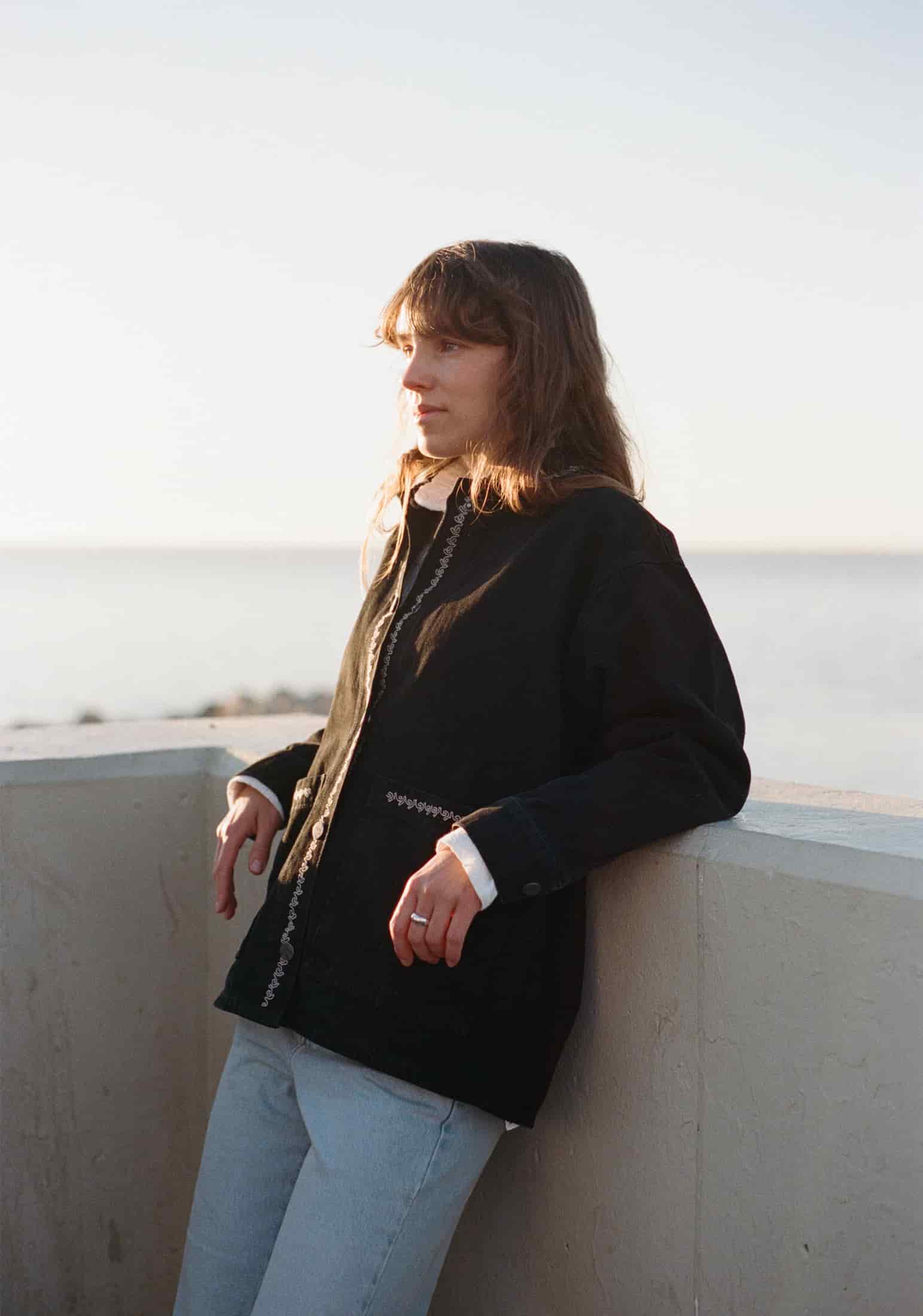Chaqueta M Violetta Denim Bord. Negro - miniatura 1