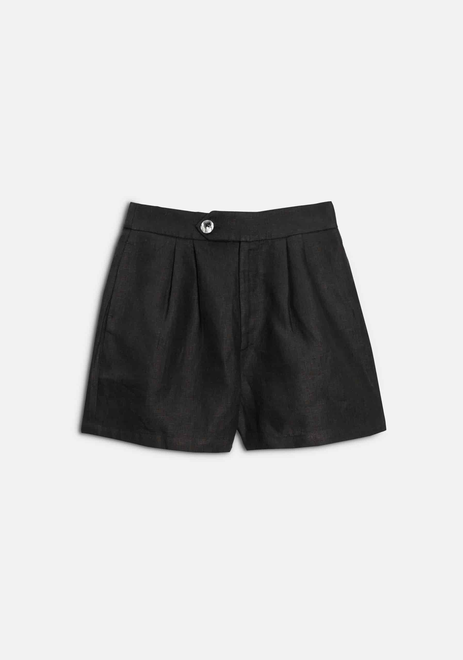 Short M Mistral Lino Negro - miniatura 1