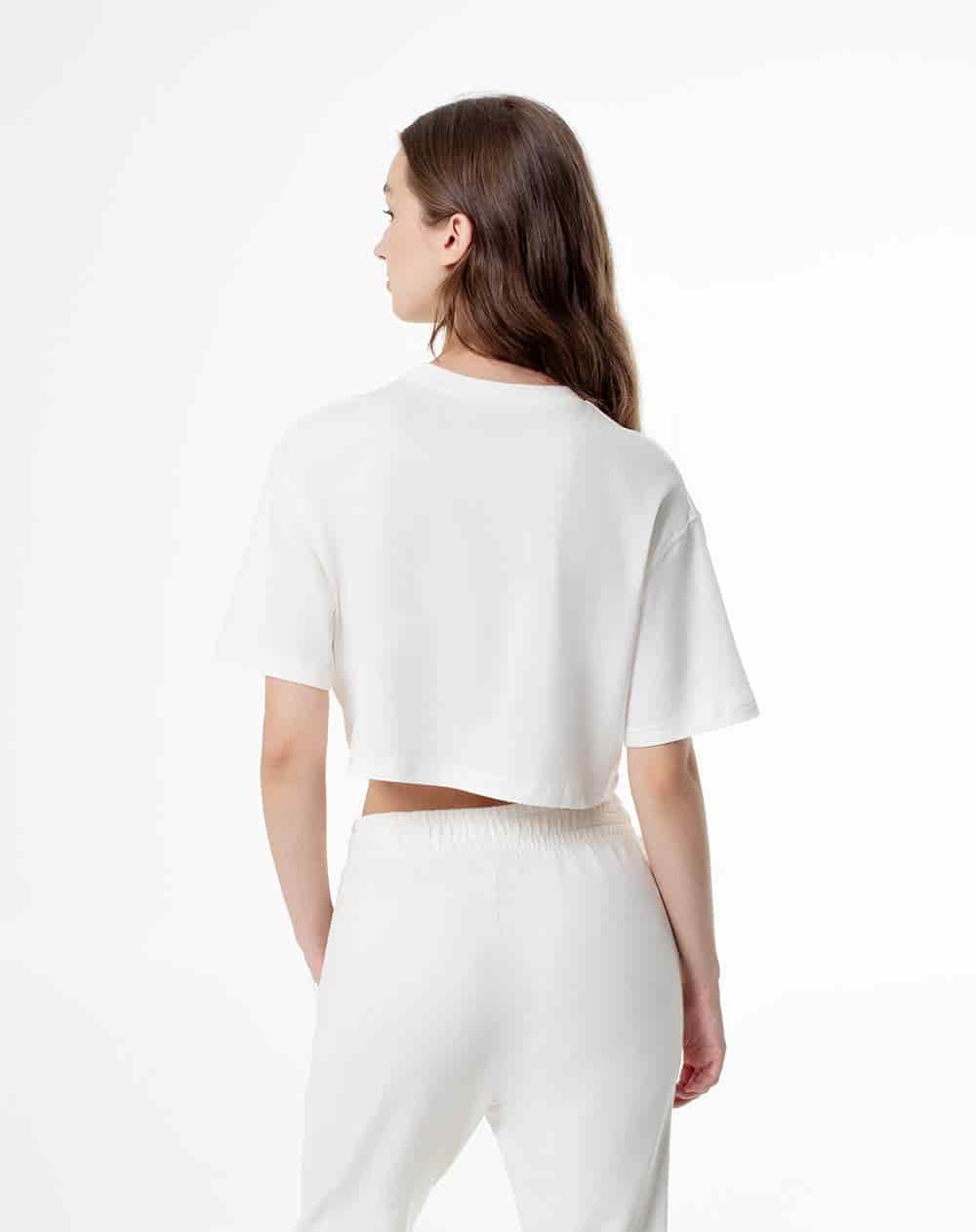 Camiseta crop regular algodón habana mujer - miniatura 2