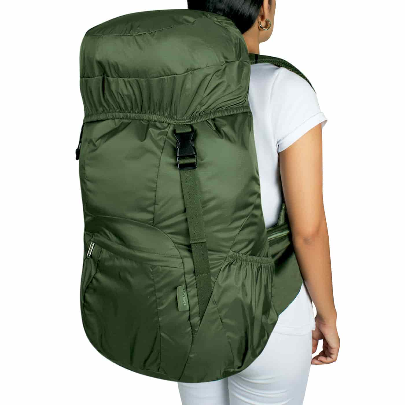 Morral Viajero XL Plegable Citybags Light verde militar - miniatura 5
