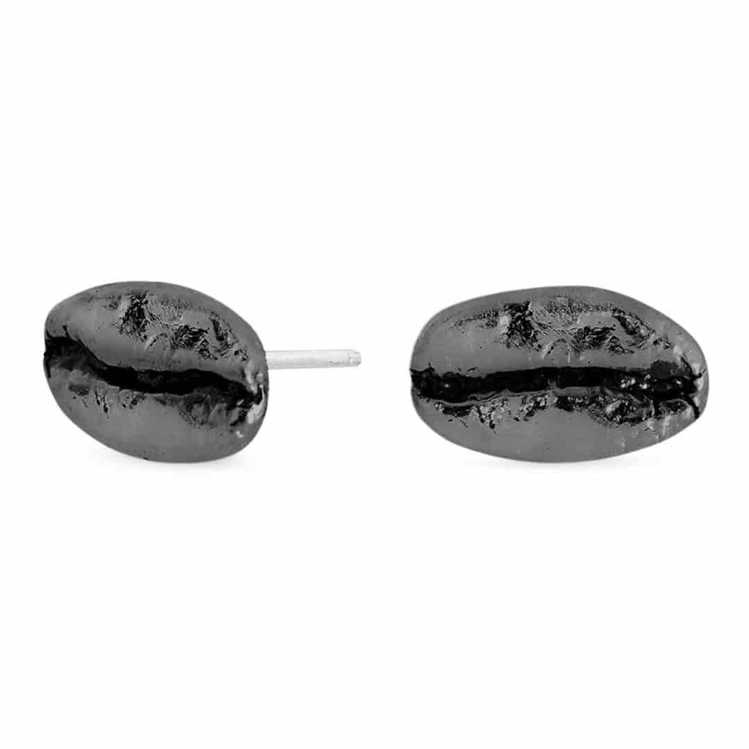 Aretes Café Gesha en plata envejecida - miniatura 5