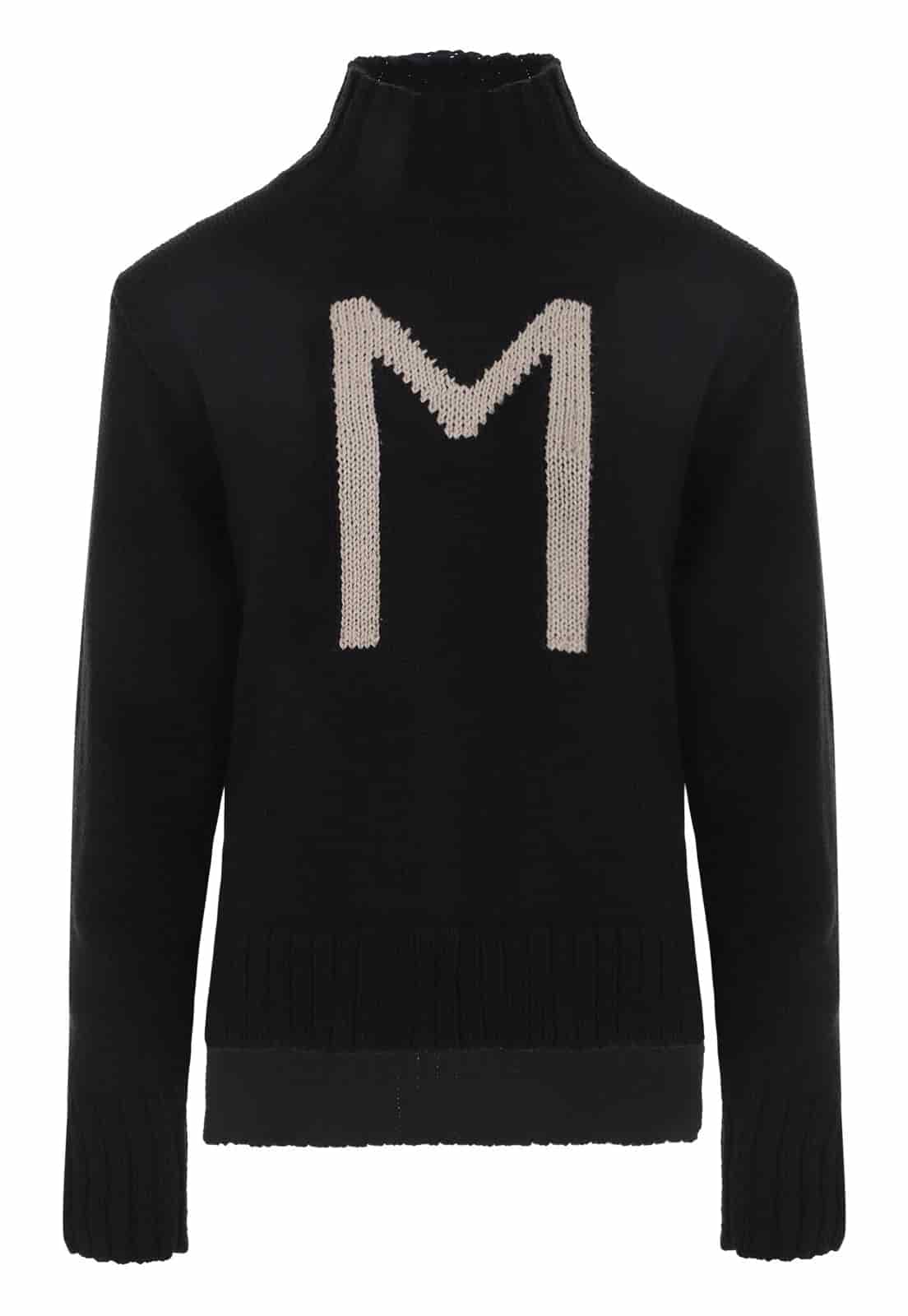 TURTLE NECK LETTER SWEATER - miniatura 2