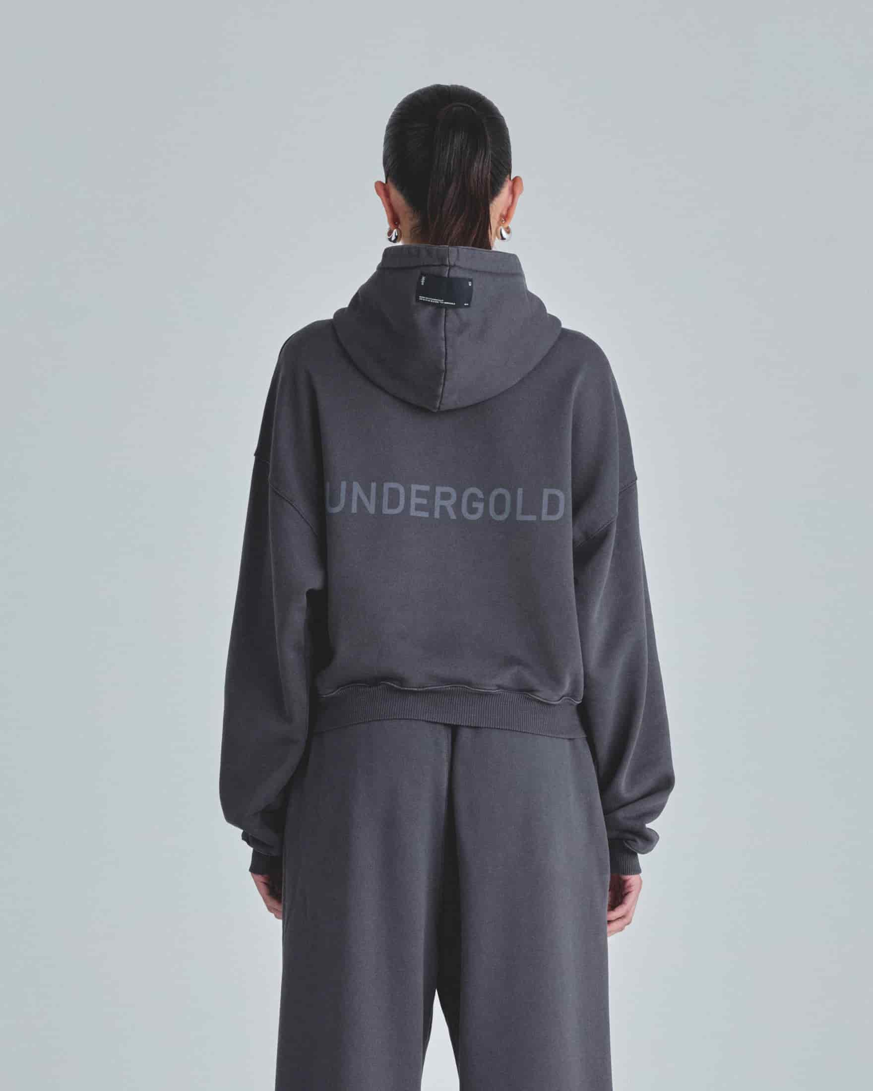 W Line Basic Boxy Fit Hoodie Dark Gray - miniatura 7
