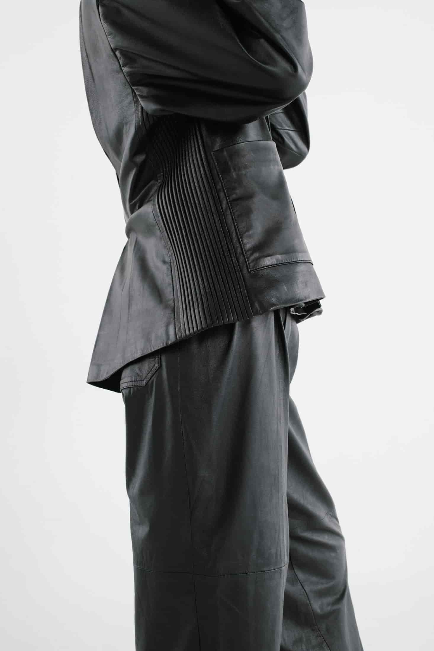 FURROWS LEATHER BLAZER - miniatura 5