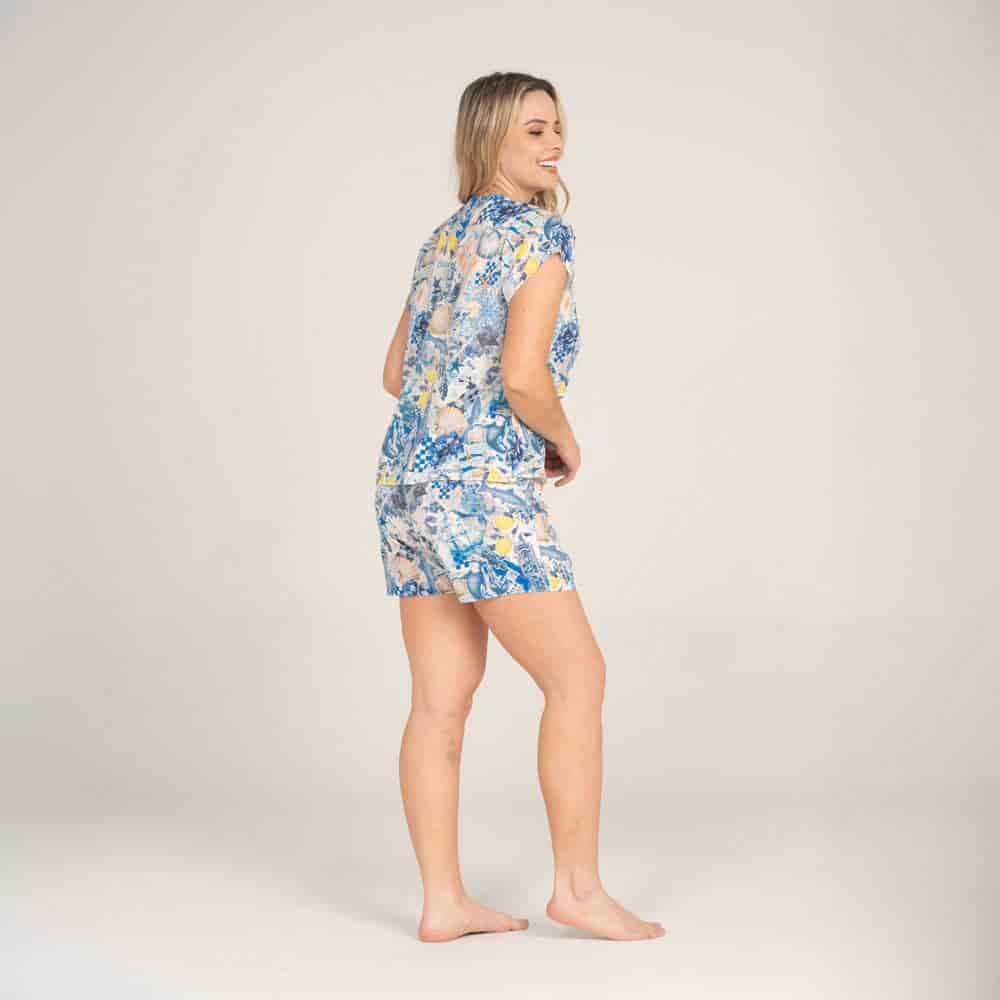 Conjunto de Pijama Short Arrecifes. - miniatura 3