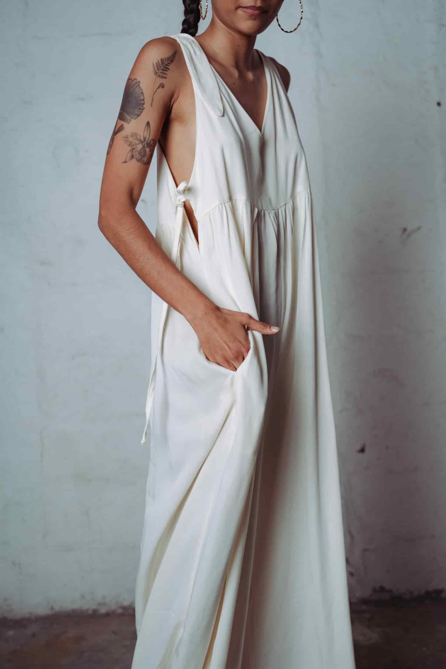 Jumpsuit Flowy Off White - miniatura 2