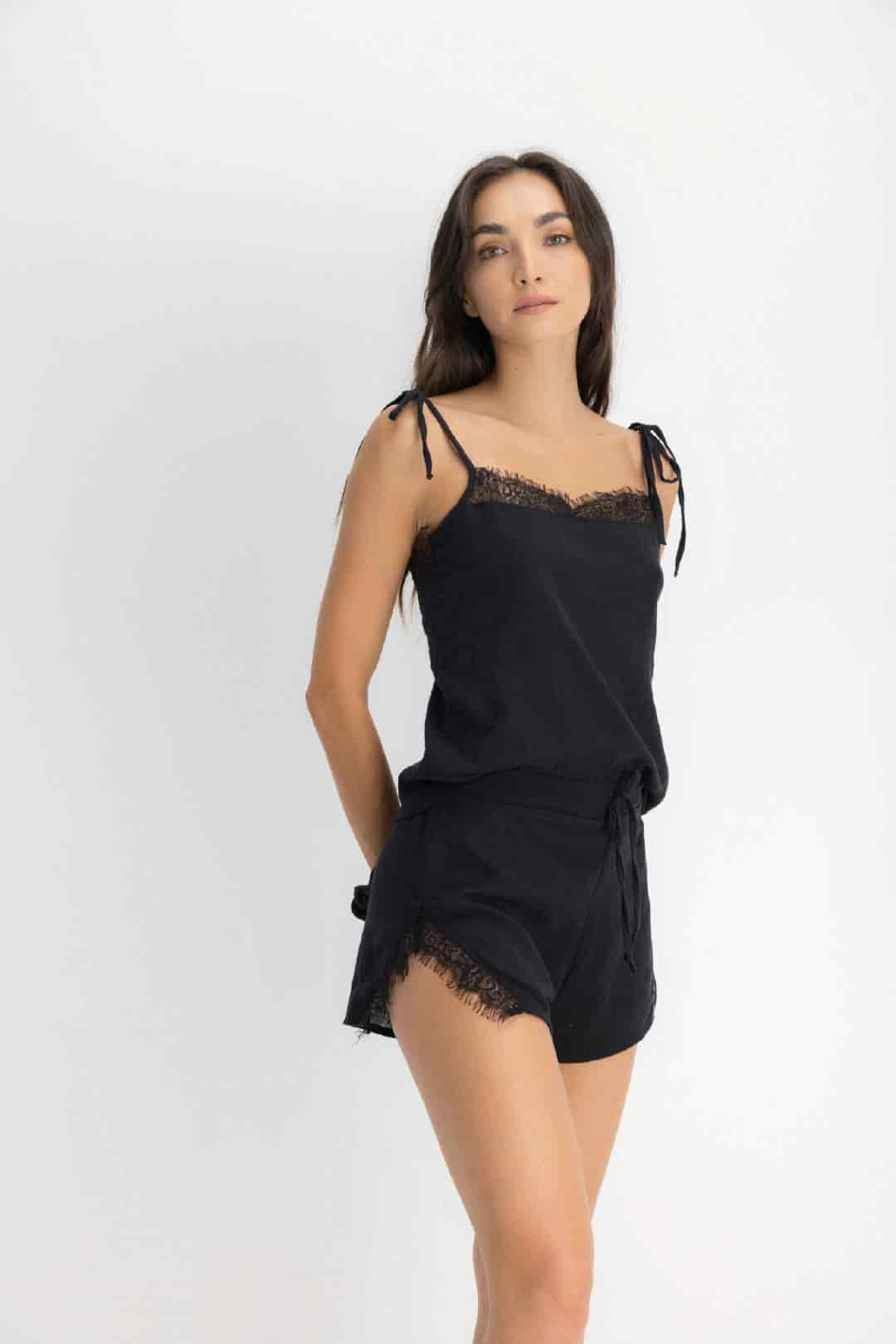 SET PIJAMA COTTON NEGRO - miniatura 4