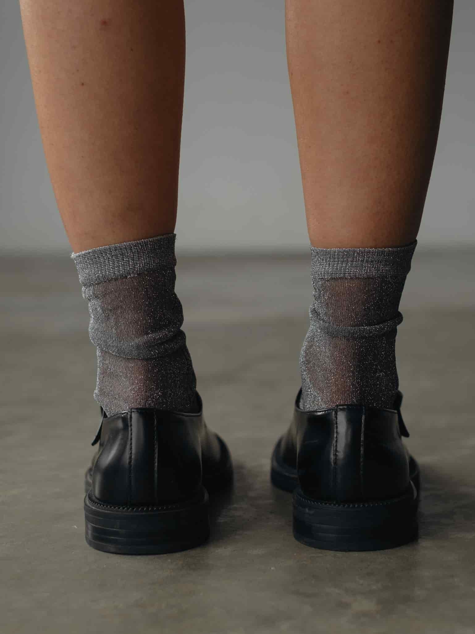 MESH SHINY SOCKS - PLATINUM - miniatura 11
