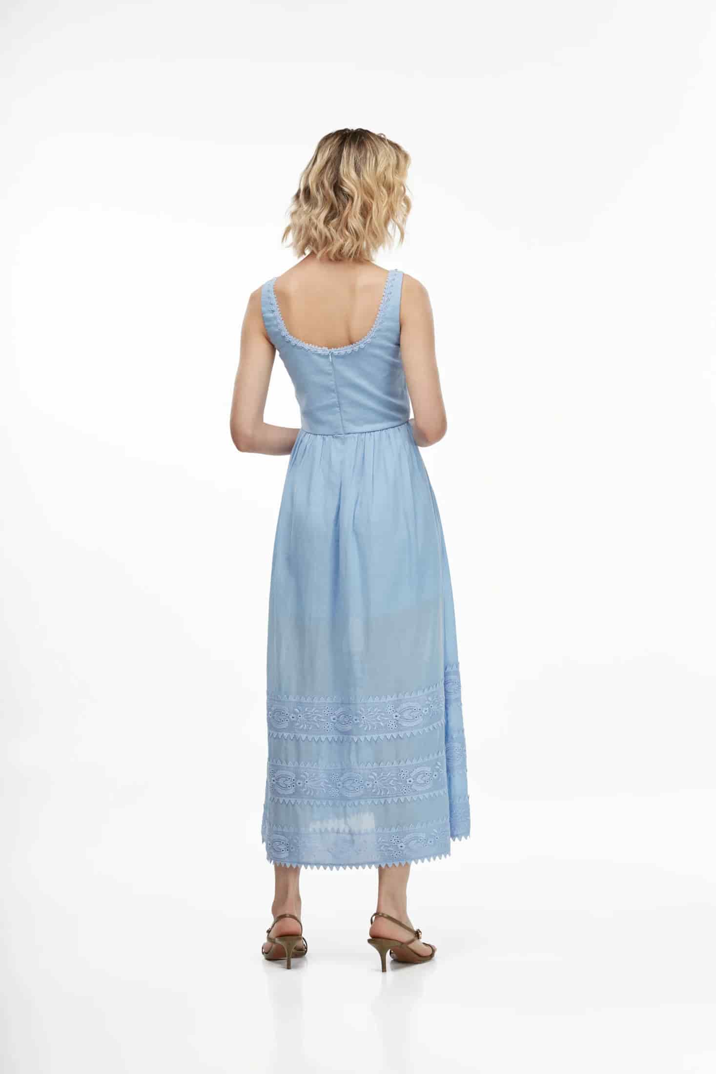 ALBA MIDI DRESS BLUE - miniatura 5
