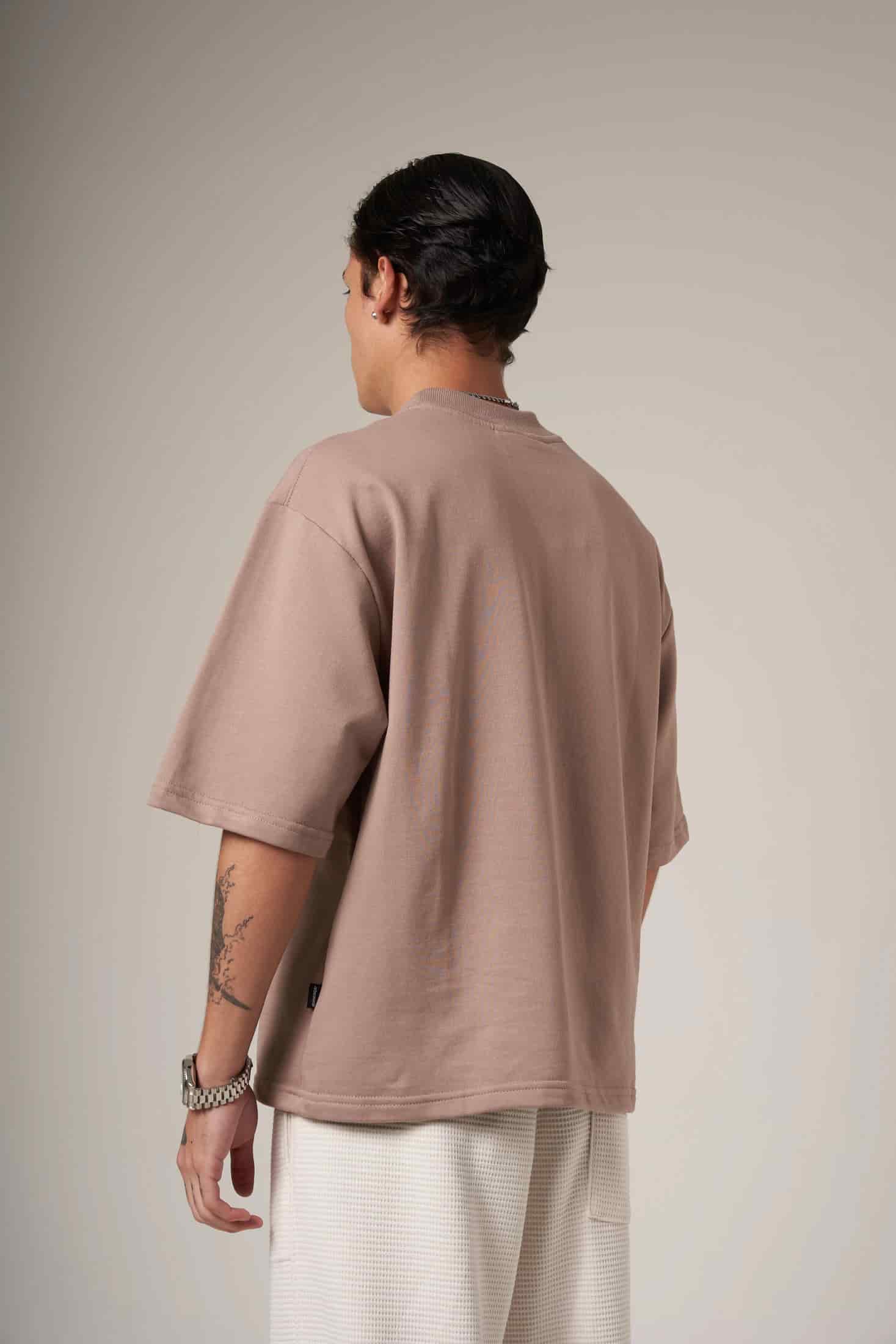 BOXY FIT 300 GRAMOS, 100% ALGODÓN CAQUI - miniatura 3