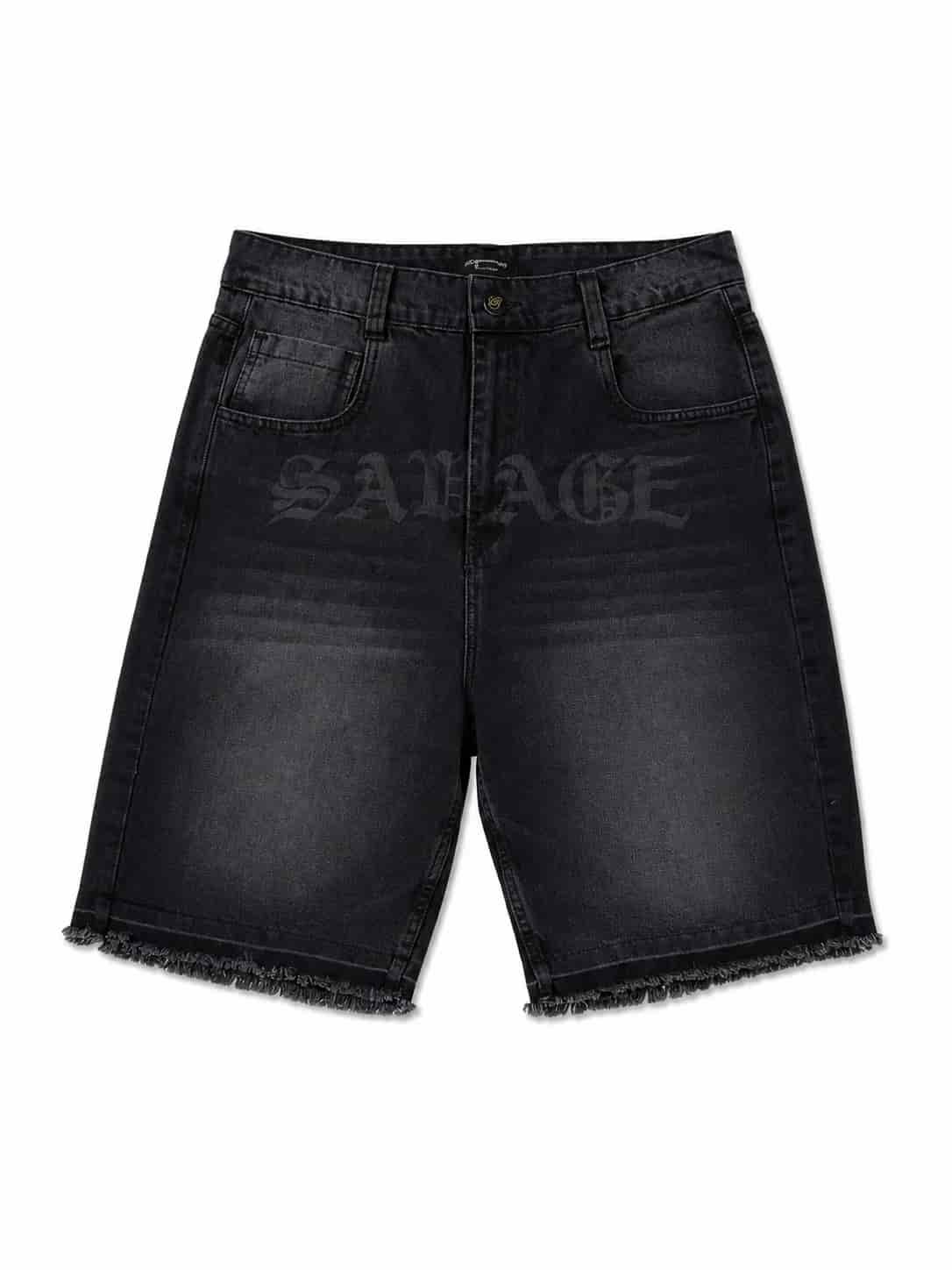 JORT BAGGY NEGRO SAVAGE RED DISTRICT - miniatura 1