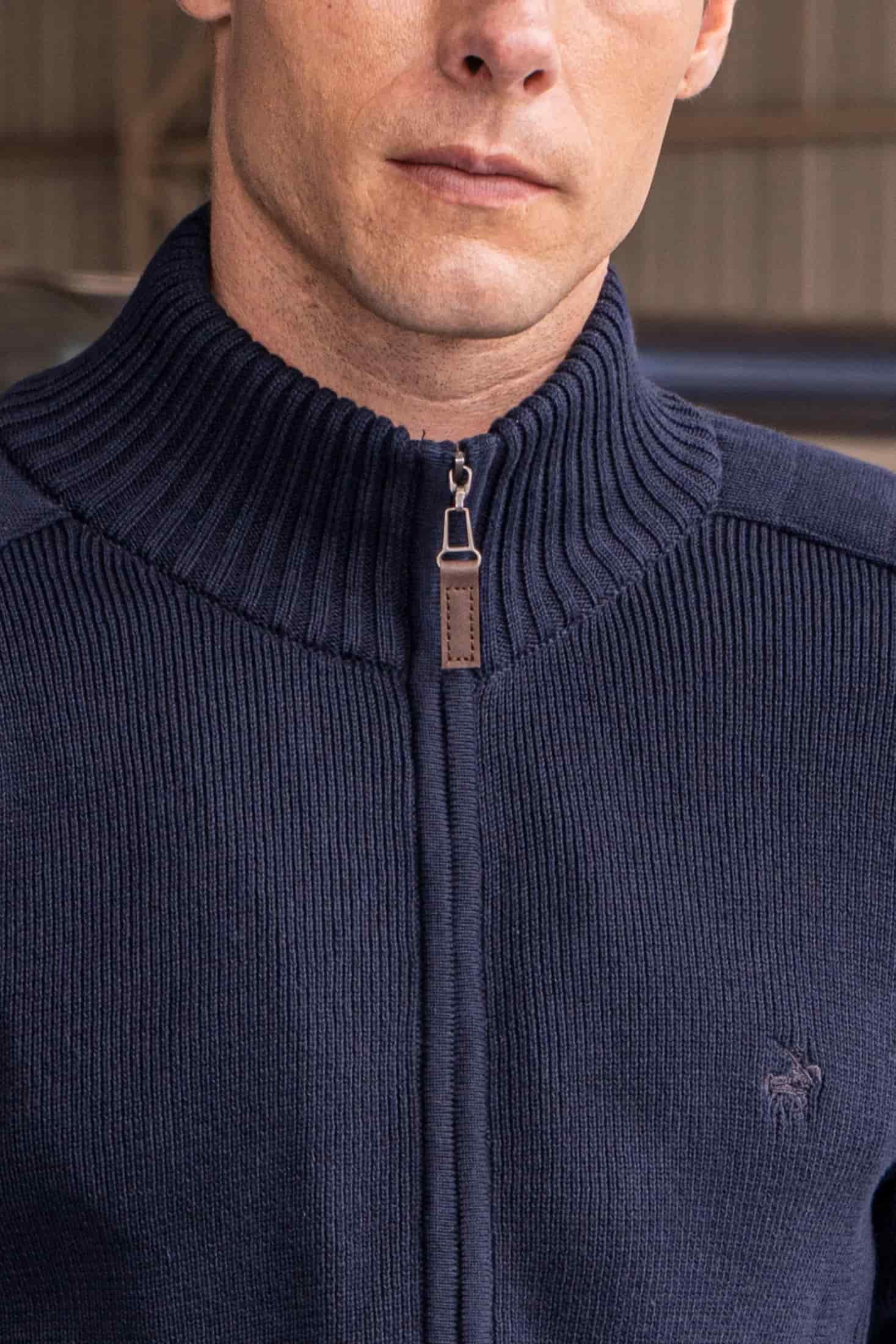 Fullzip Beckett Hombre Azul Oscuro - miniatura 3