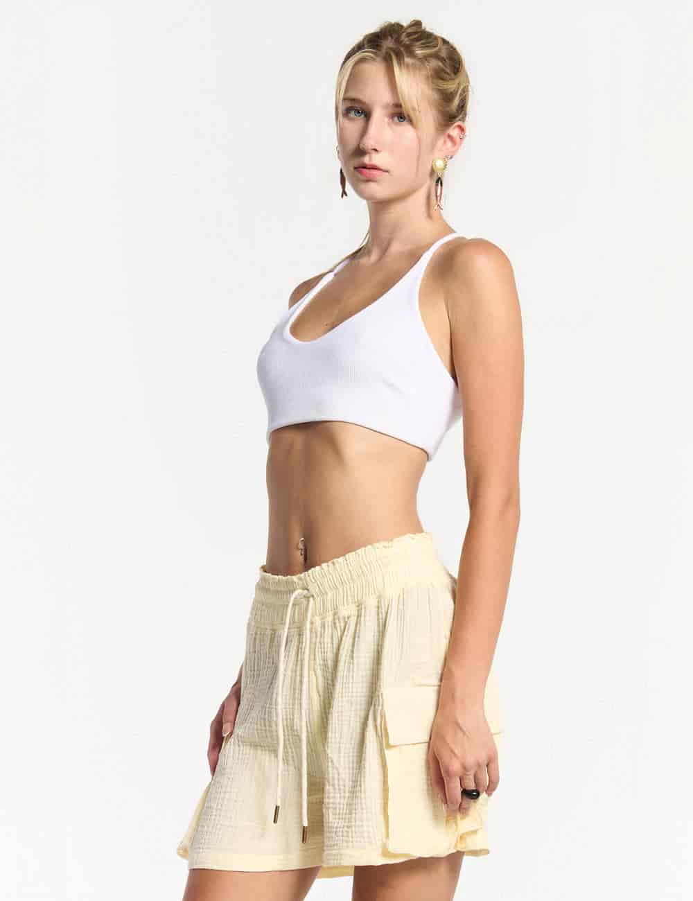 Short Cargo Sun amarillo pastel Mujer - miniatura 2