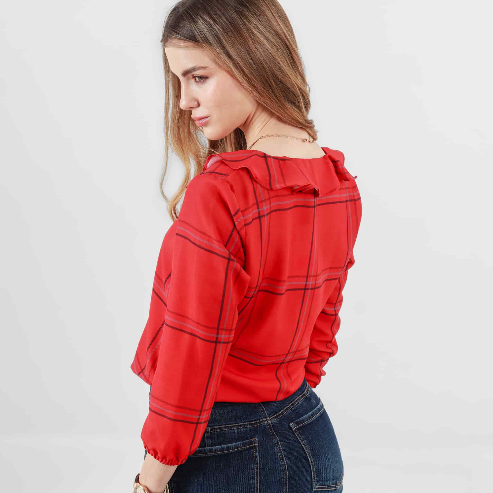 Blusa Cuello V Manga 3Cuartos - miniatura 4