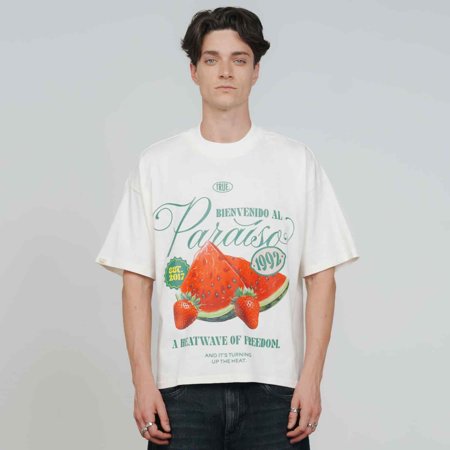 Paraíso Boxy Tee - Cream - miniatura 2