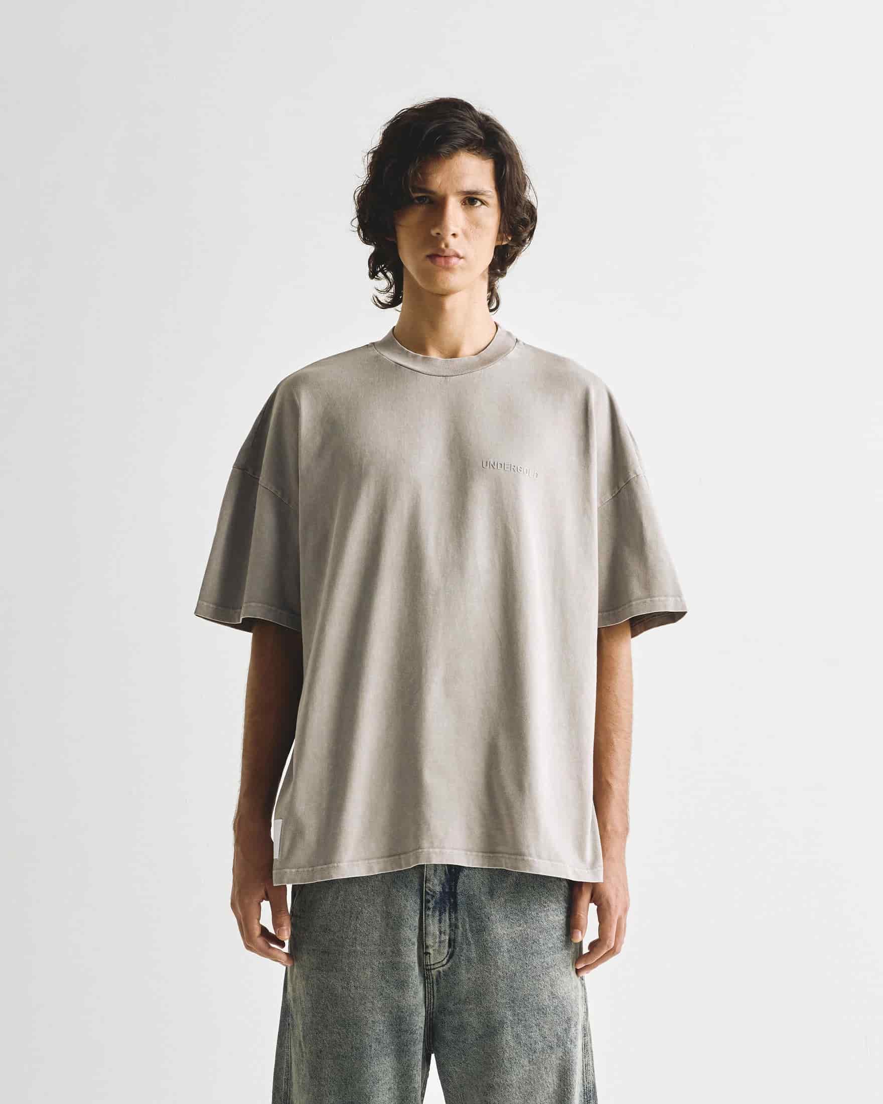 Line Logo Tshirt Washed Gray - miniatura 2