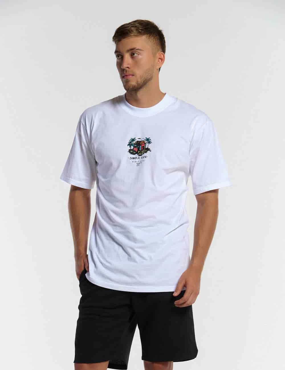 Camiseta Oversize Vida Simple  blanco Hombre - miniatura 2