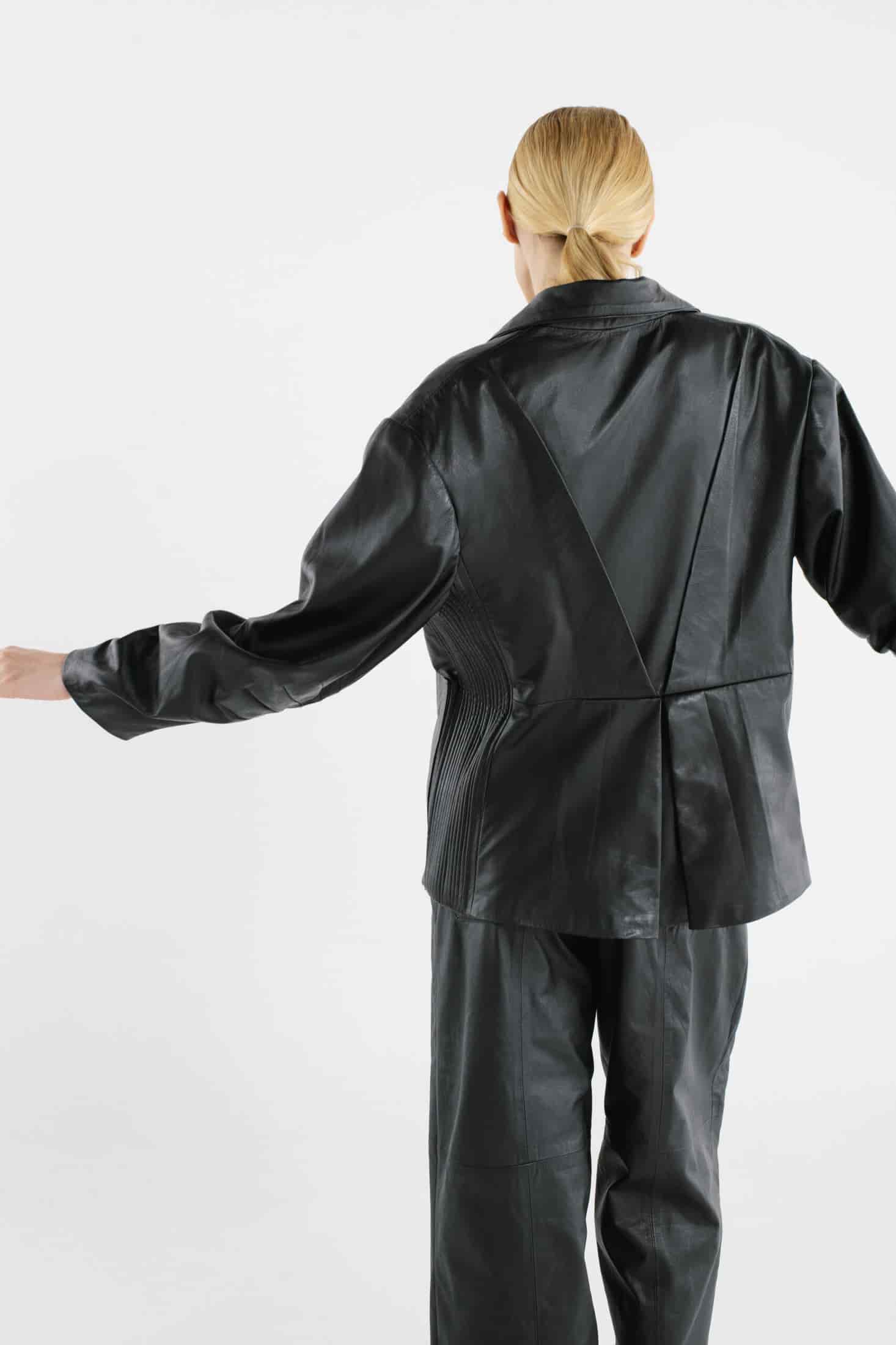 FURROWS LEATHER BLAZER - miniatura 4