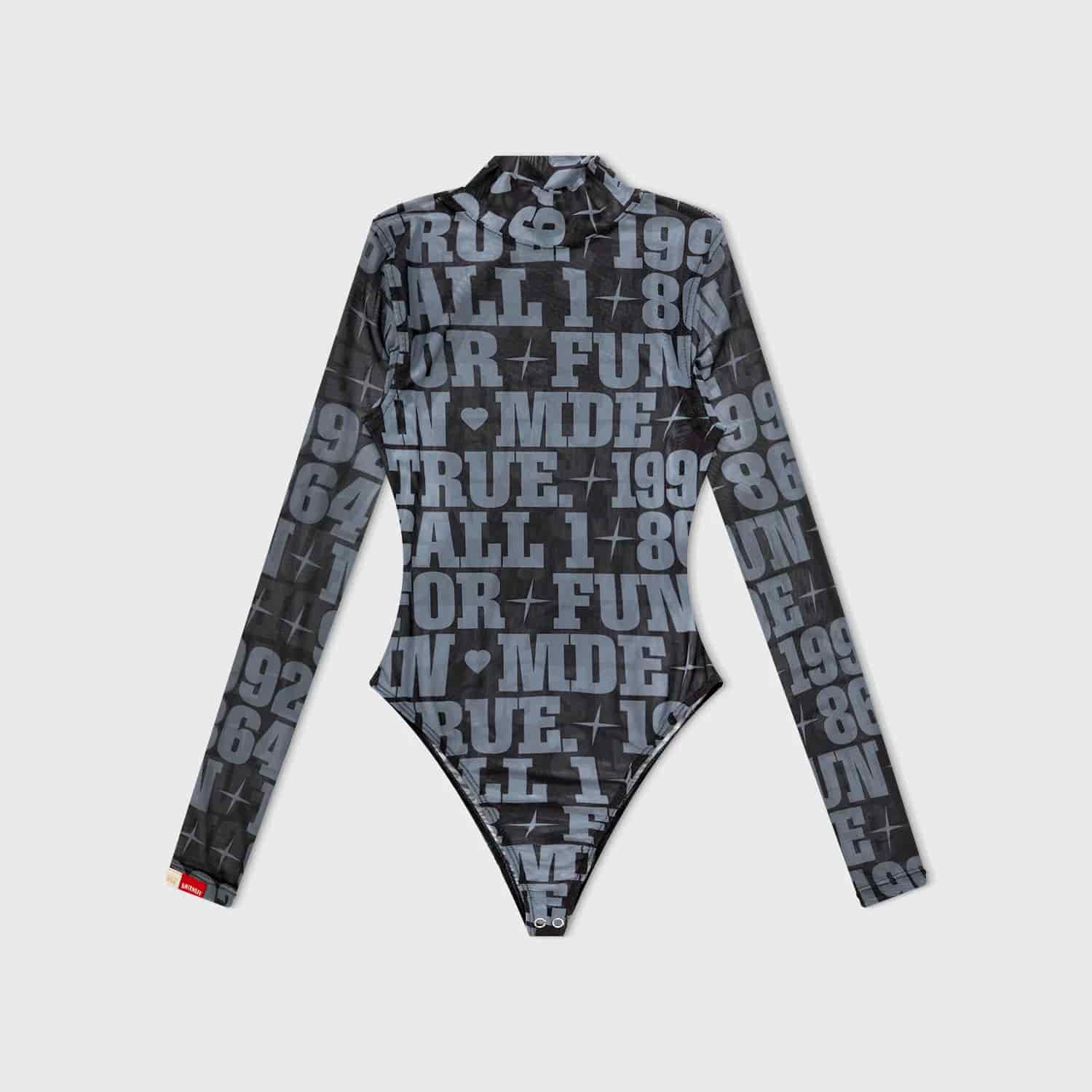 True X Smirnoff Mesh Bodysuit - Black - miniatura 10