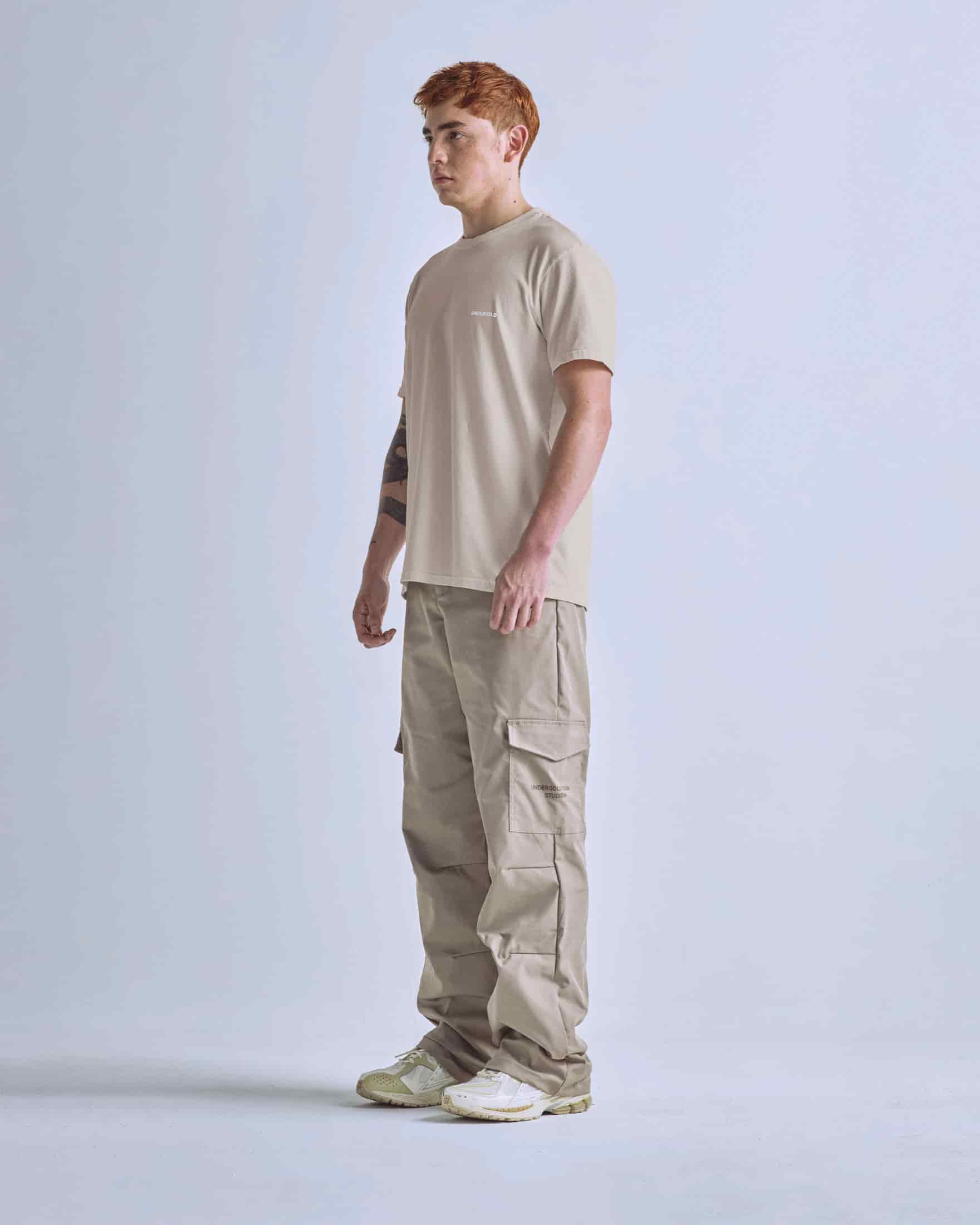 Basics Tiny Logo Regular Fit T-shirt Cream - miniatura 5