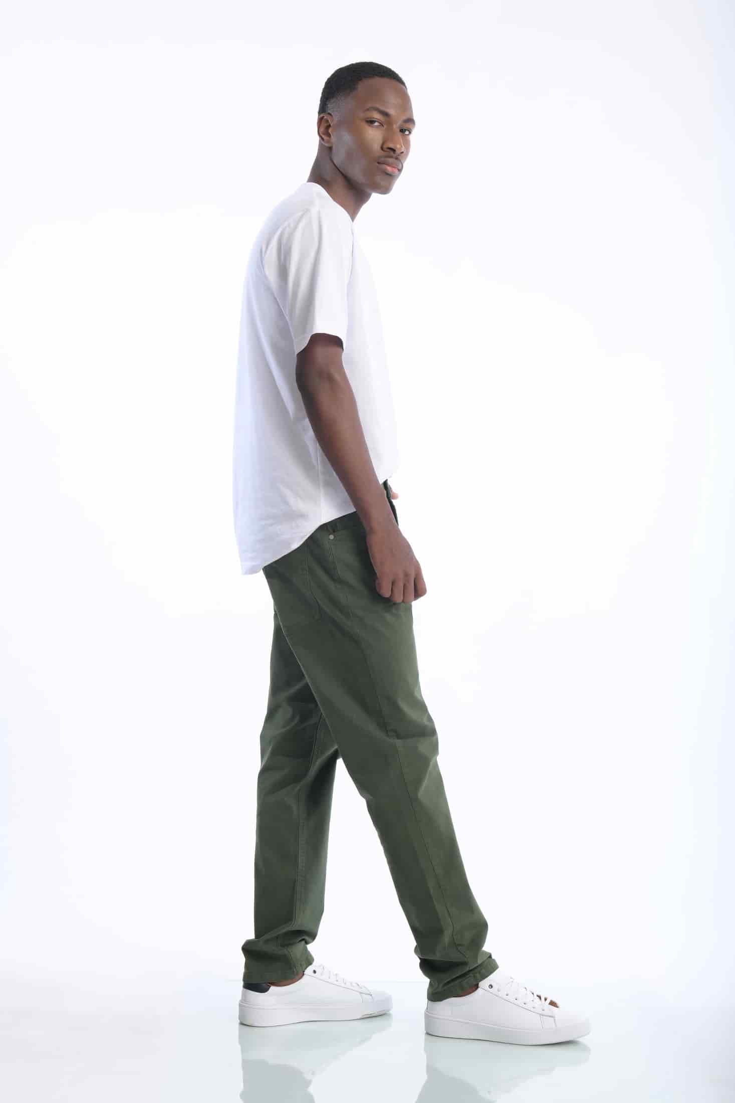 Pantalón Classic Dril 5 Bolsillos Verde Militar - miniatura 6
