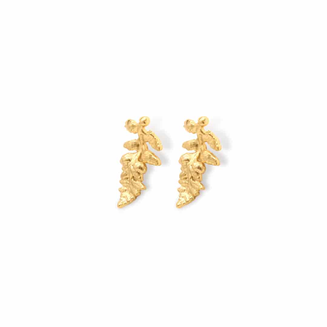Aretes de helecho pequeño - miniatura 1