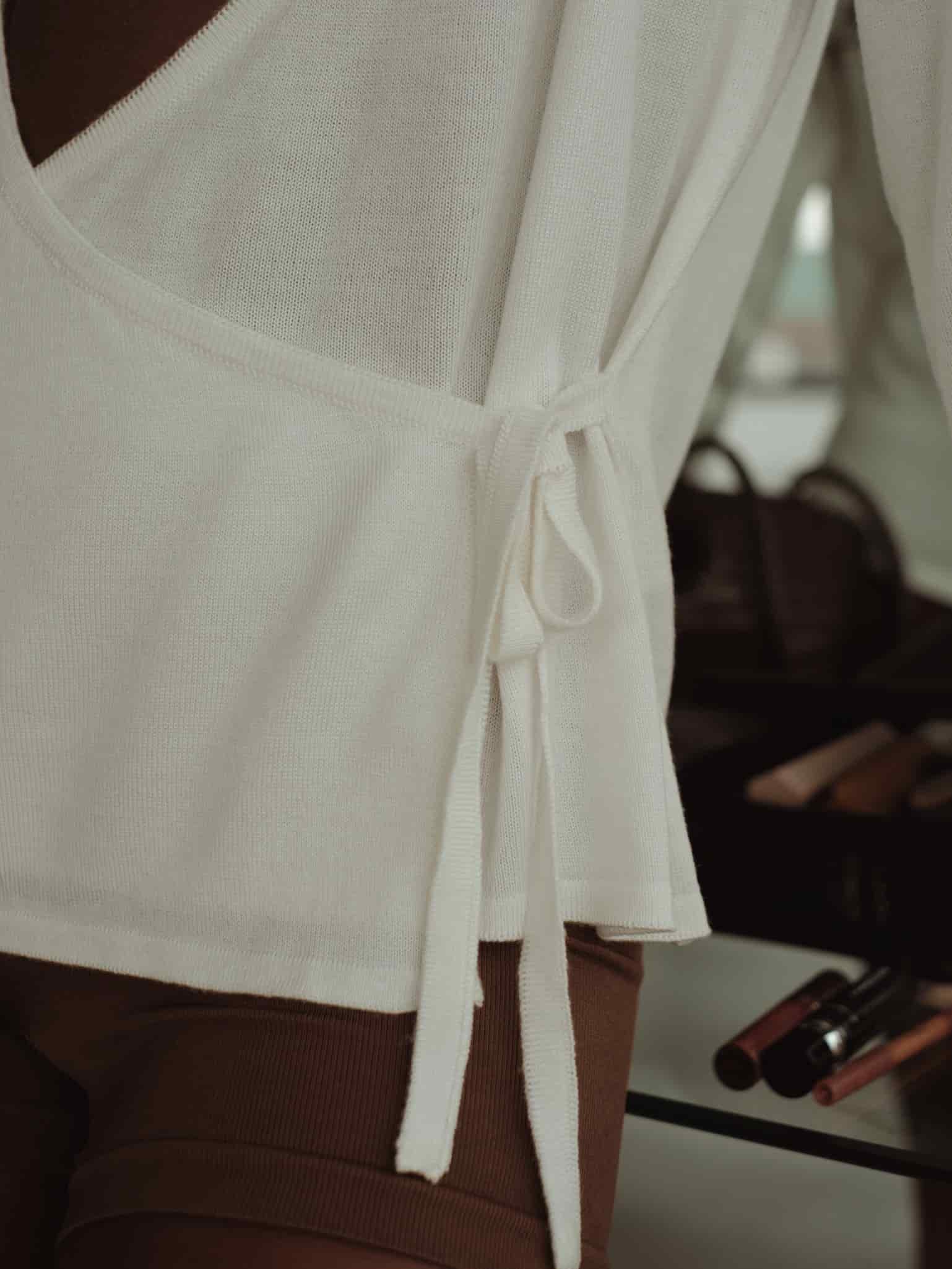 KNIT & KNOT CARDIGAN - SOFT WHITE - miniatura 2