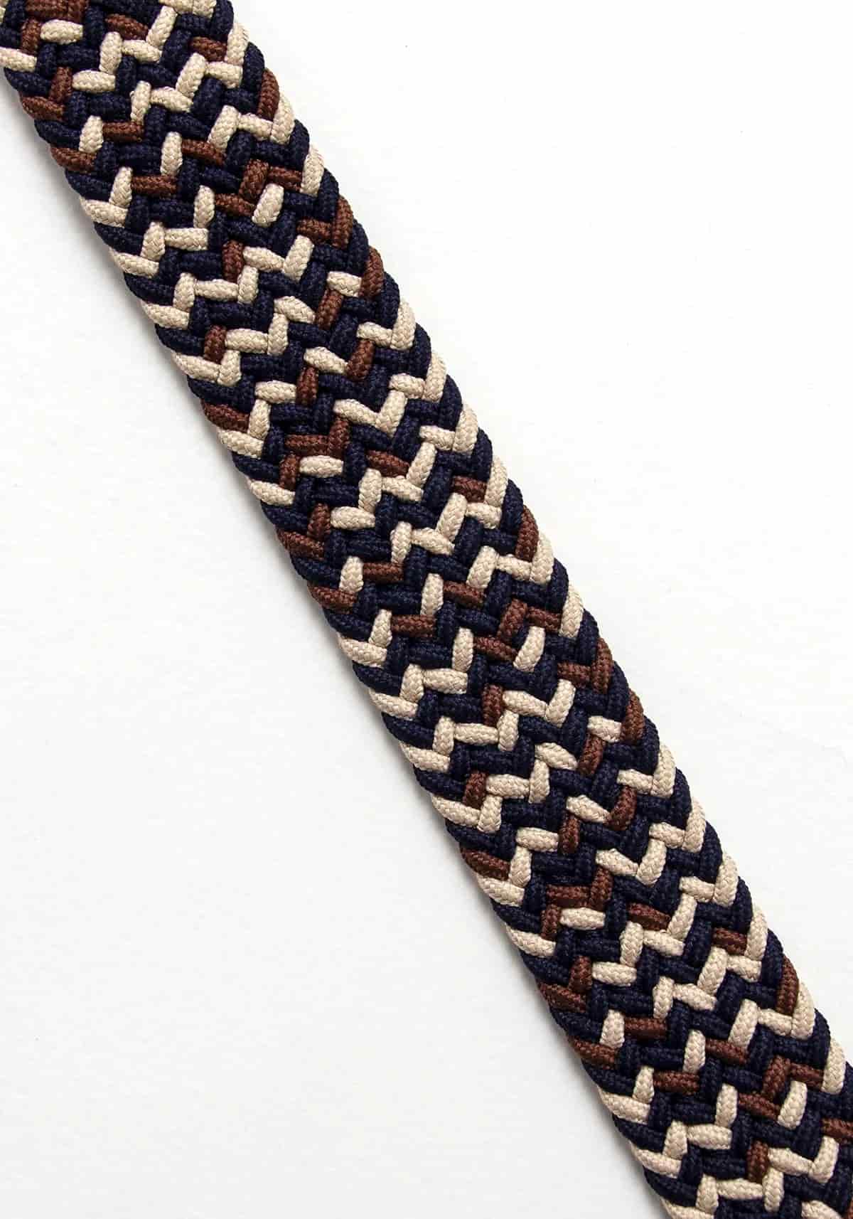 Cinturón Trenzado Elástico Kaki - Chocolate - Azul - miniatura 2