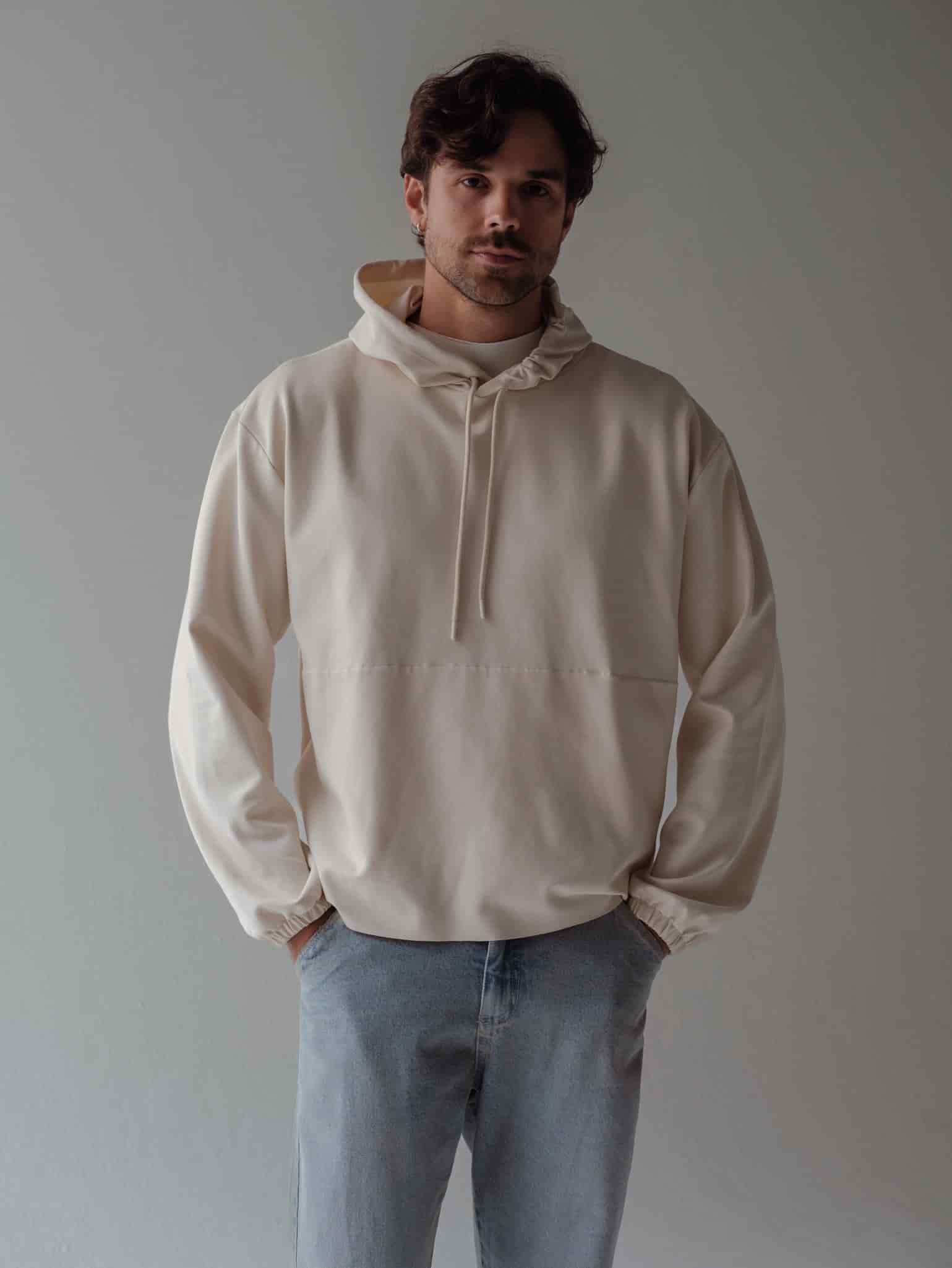 CUT CLEAN HOODIE - SEA SALT - miniatura 1